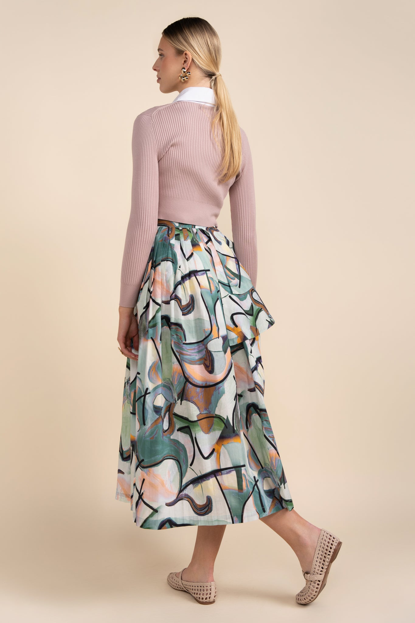 Cienega Skirt in Abstract Paint