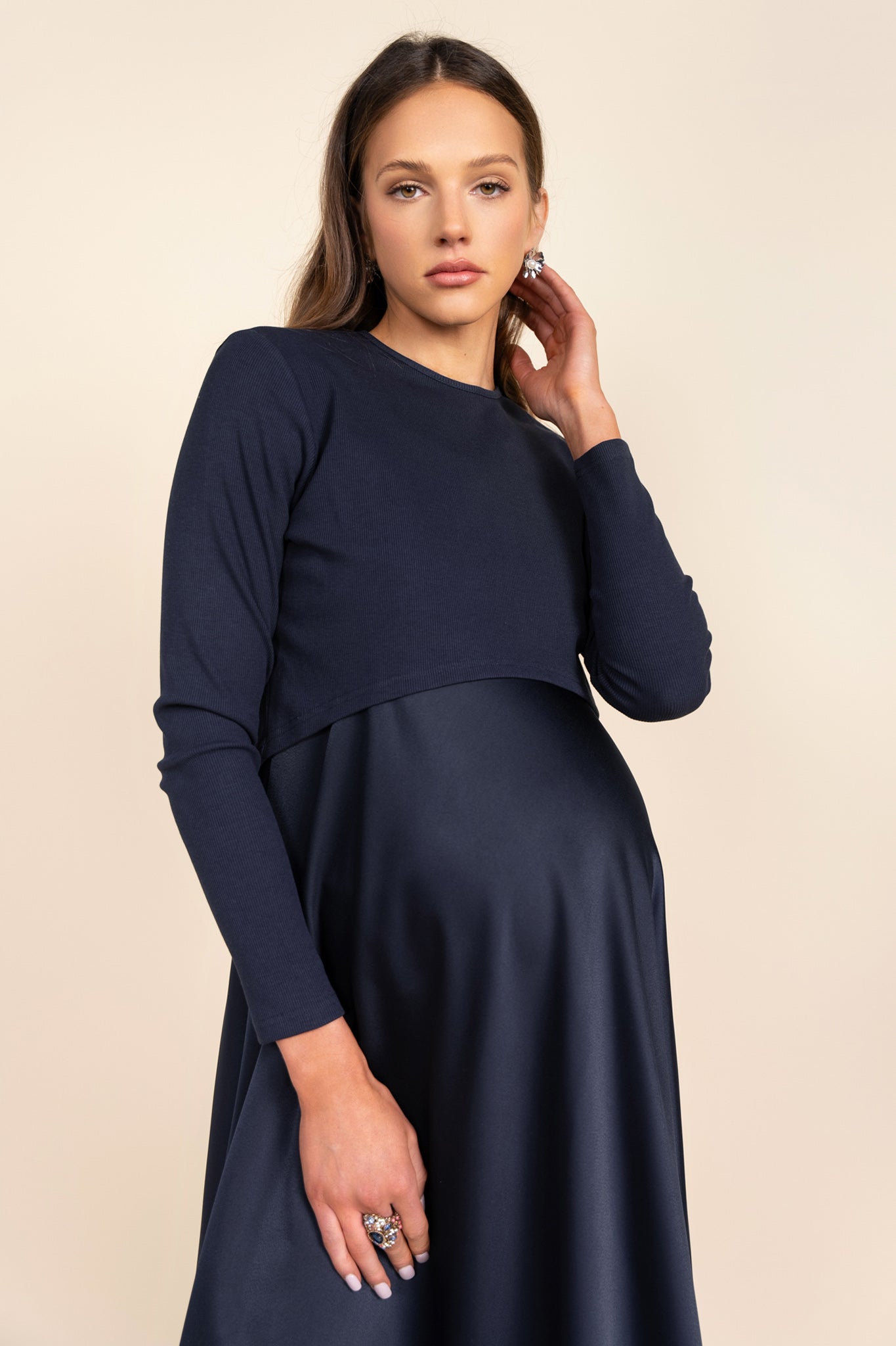 Sahara Maternity Tee in Navy from Apparalel Navy / L