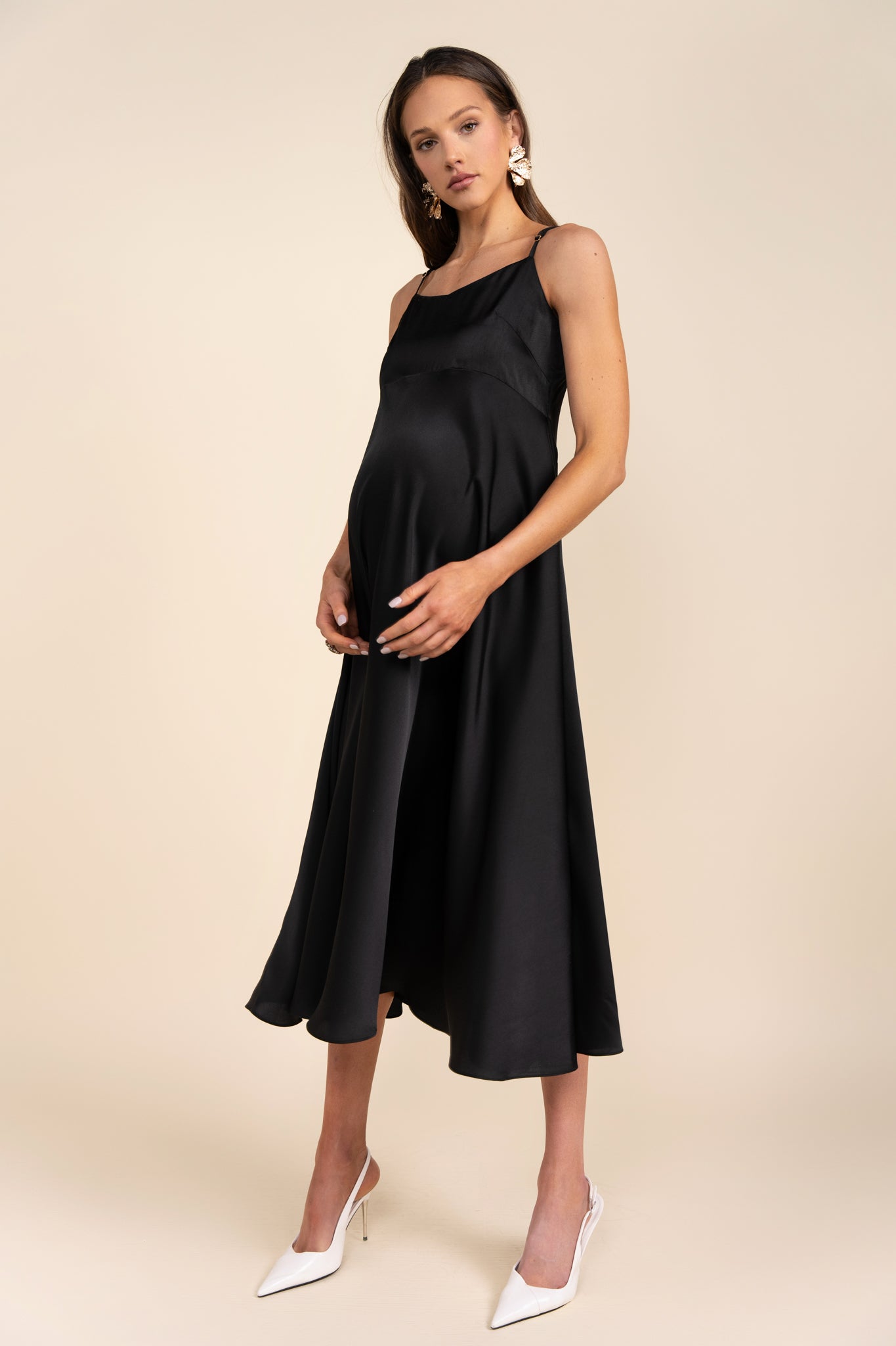 Sahara Maternity Dress in Black from Apparalel - Black / XS Sahara Maternity Dress in Black from Apparalel - Black / XS