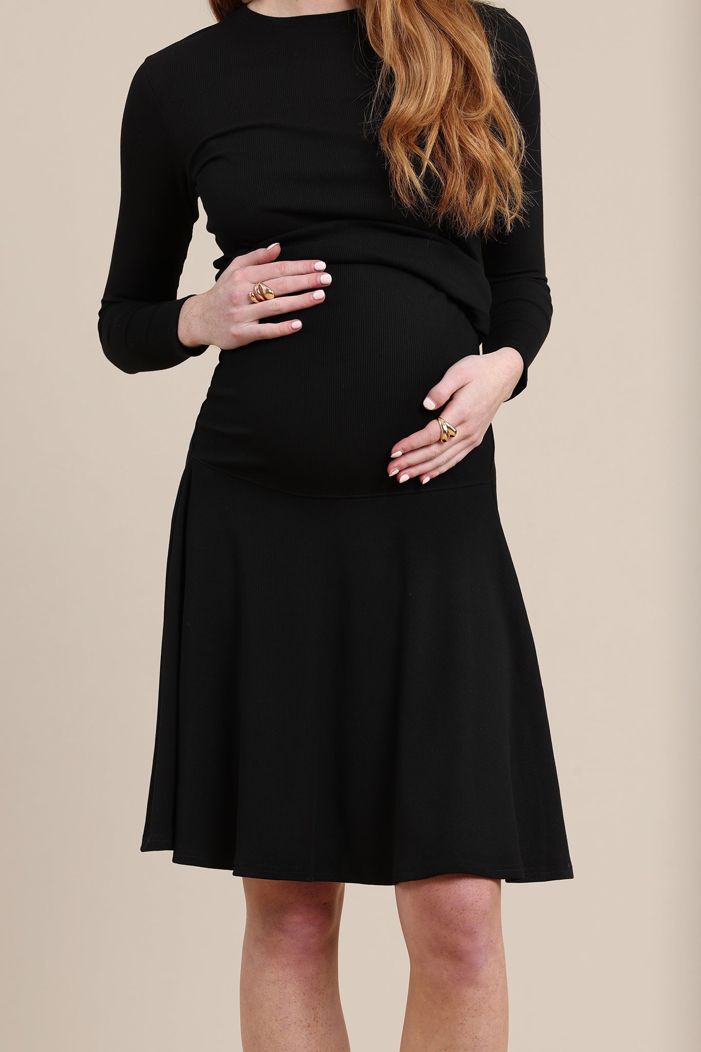 Amethyst Maternity Skirt in Black