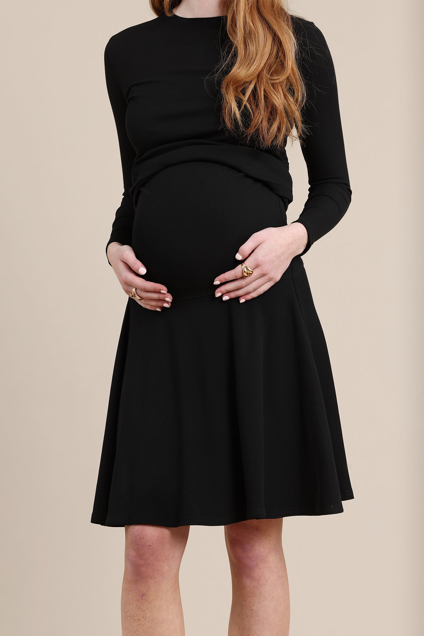 Amethyst Maternity Skirt in Black