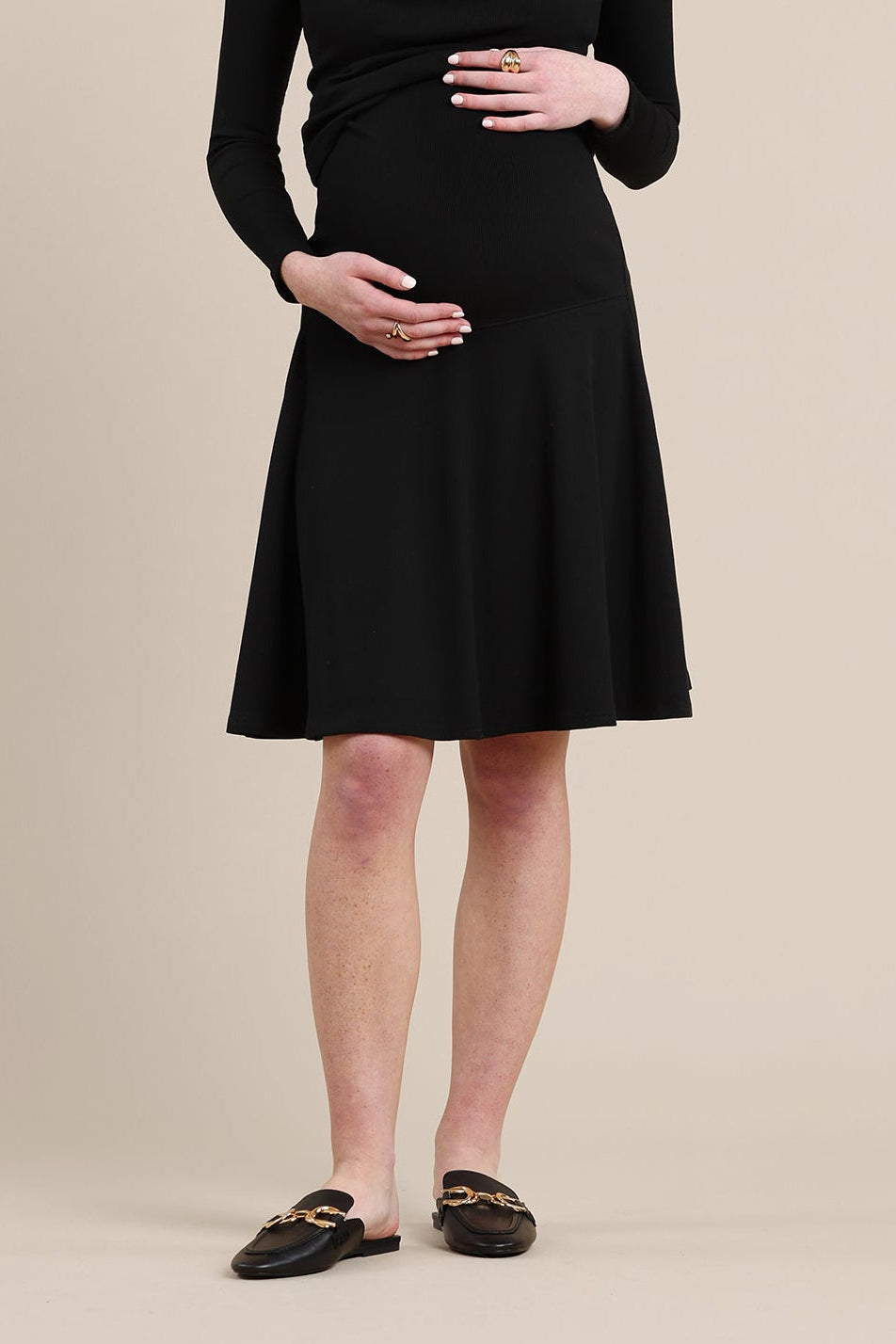 Amethyst Maternity Skirt in Black From Apparalel Black / 23
