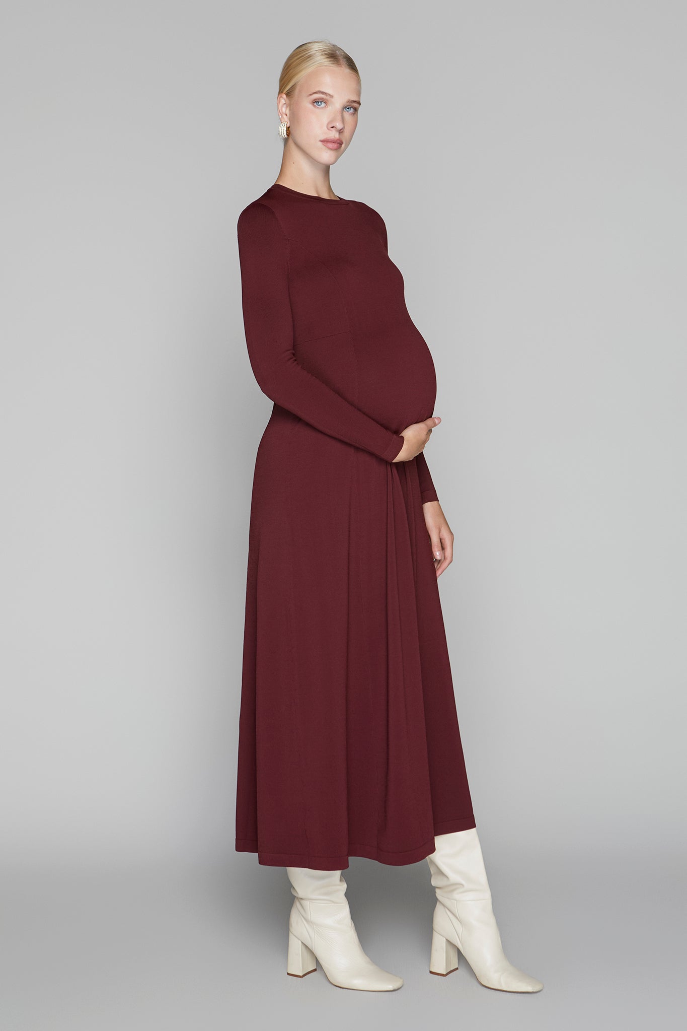 Cadelo Maternity Dress in Merlot