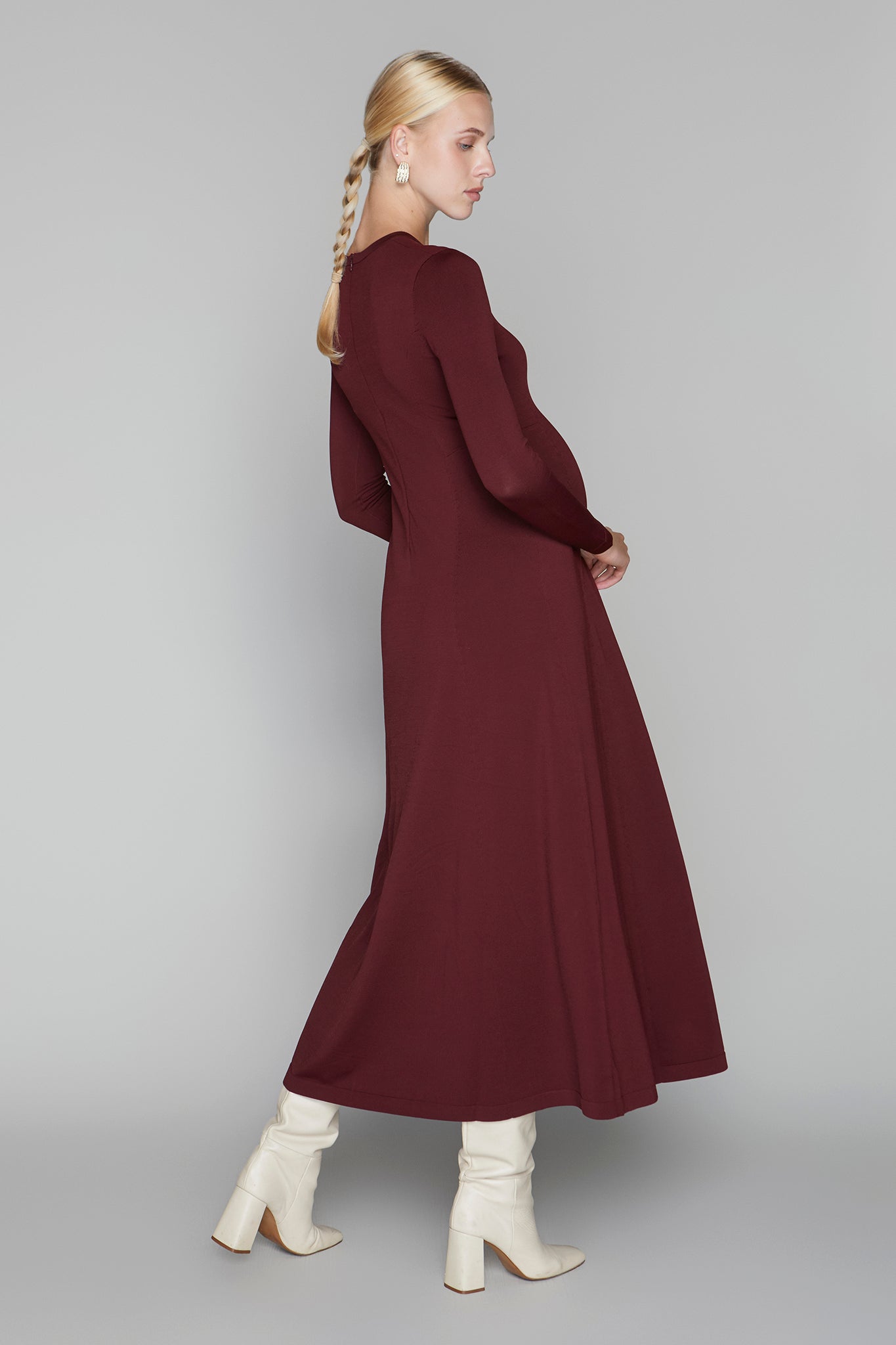 Cadelo Maternity Dress in Merlot