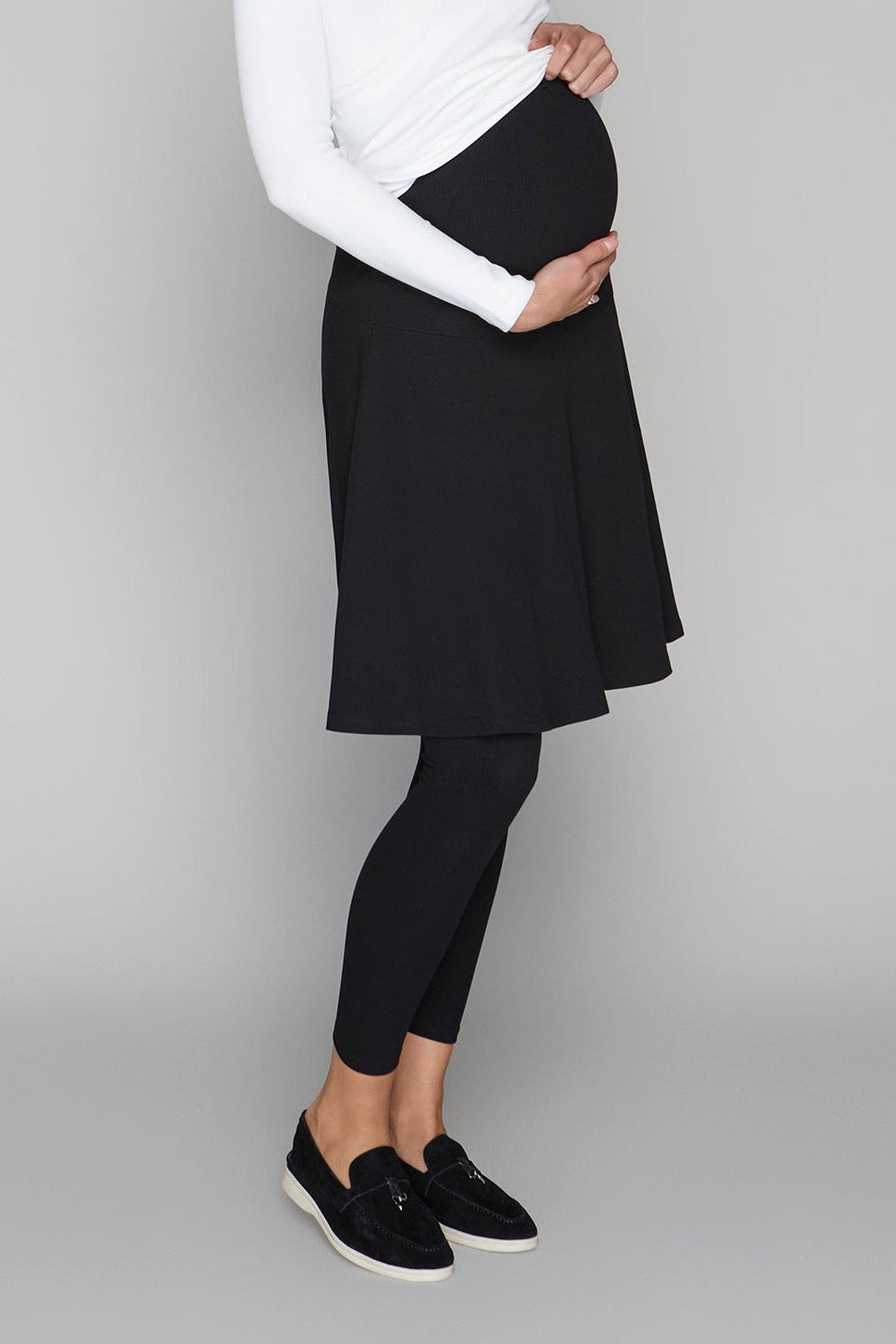 Maternity Skeggings in Black for Women, Long, Size L