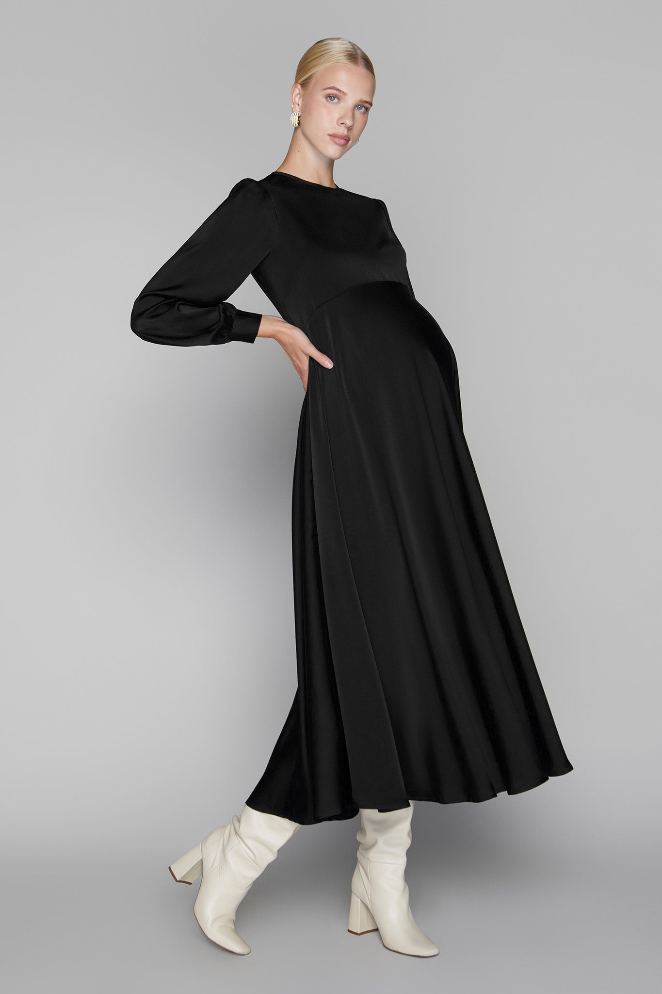 Arden Maternity Dress in Black - Family Shopolf Black / 2X Arden Maternity Dress in Black - Family Shopolf Black / 2X