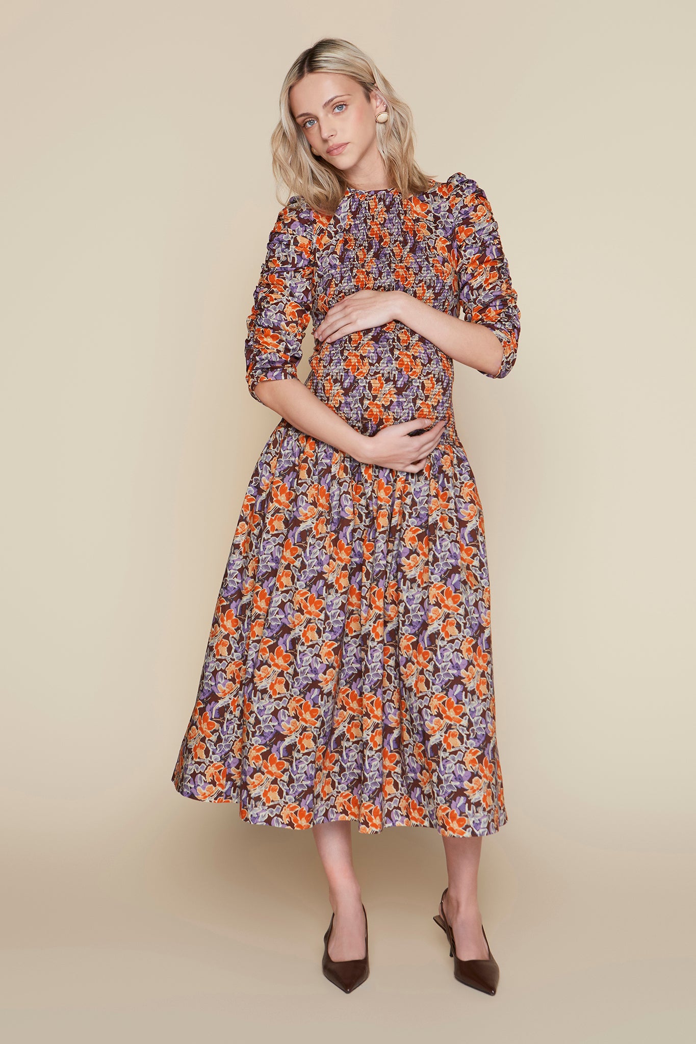 Tay Maternity Dress in Antique Garden