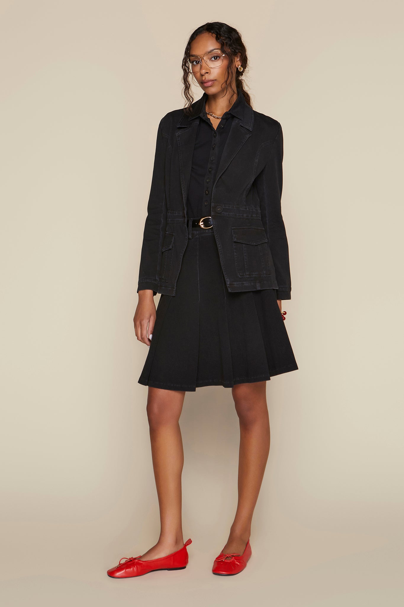 Waldorf Blazer in Black Denim