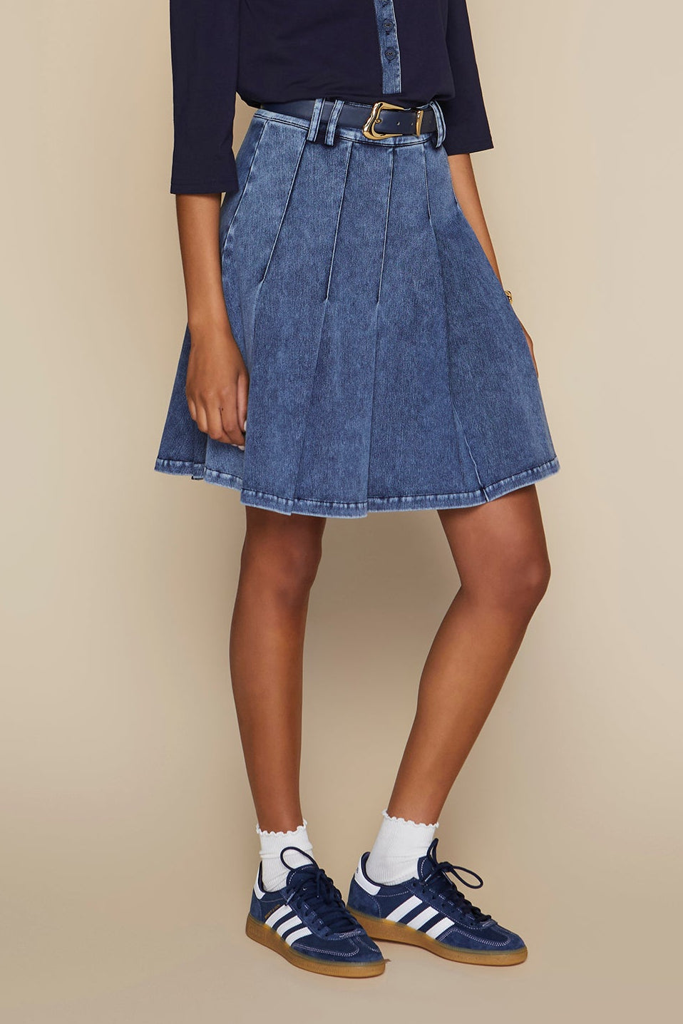 Sydney Skirt in Dark Wash Denim