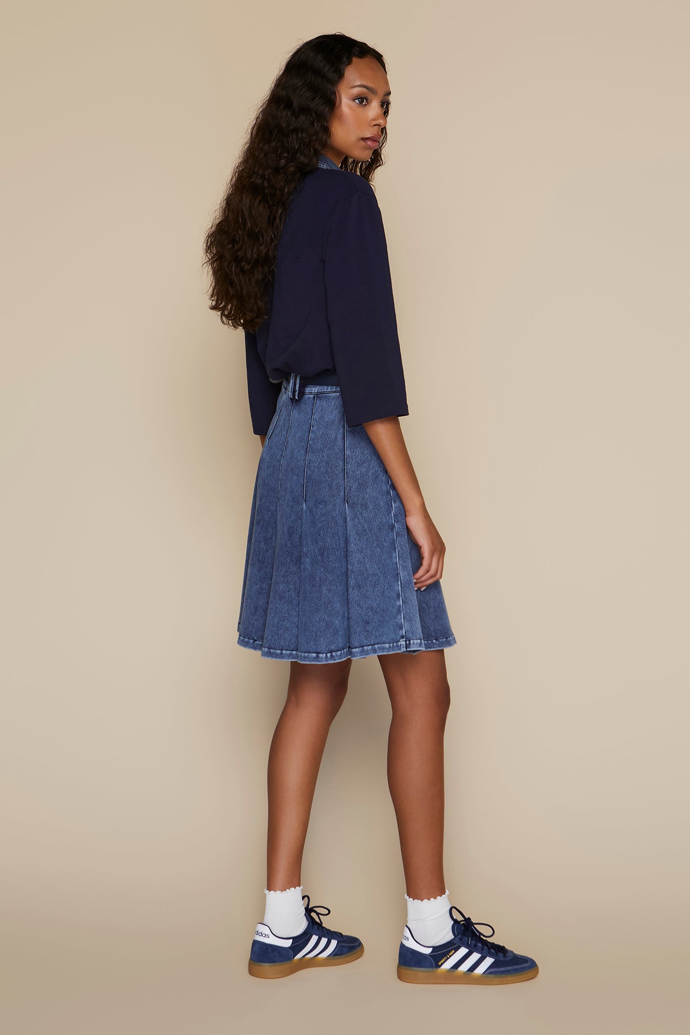 Sydney Skirt in Dark Wash Denim