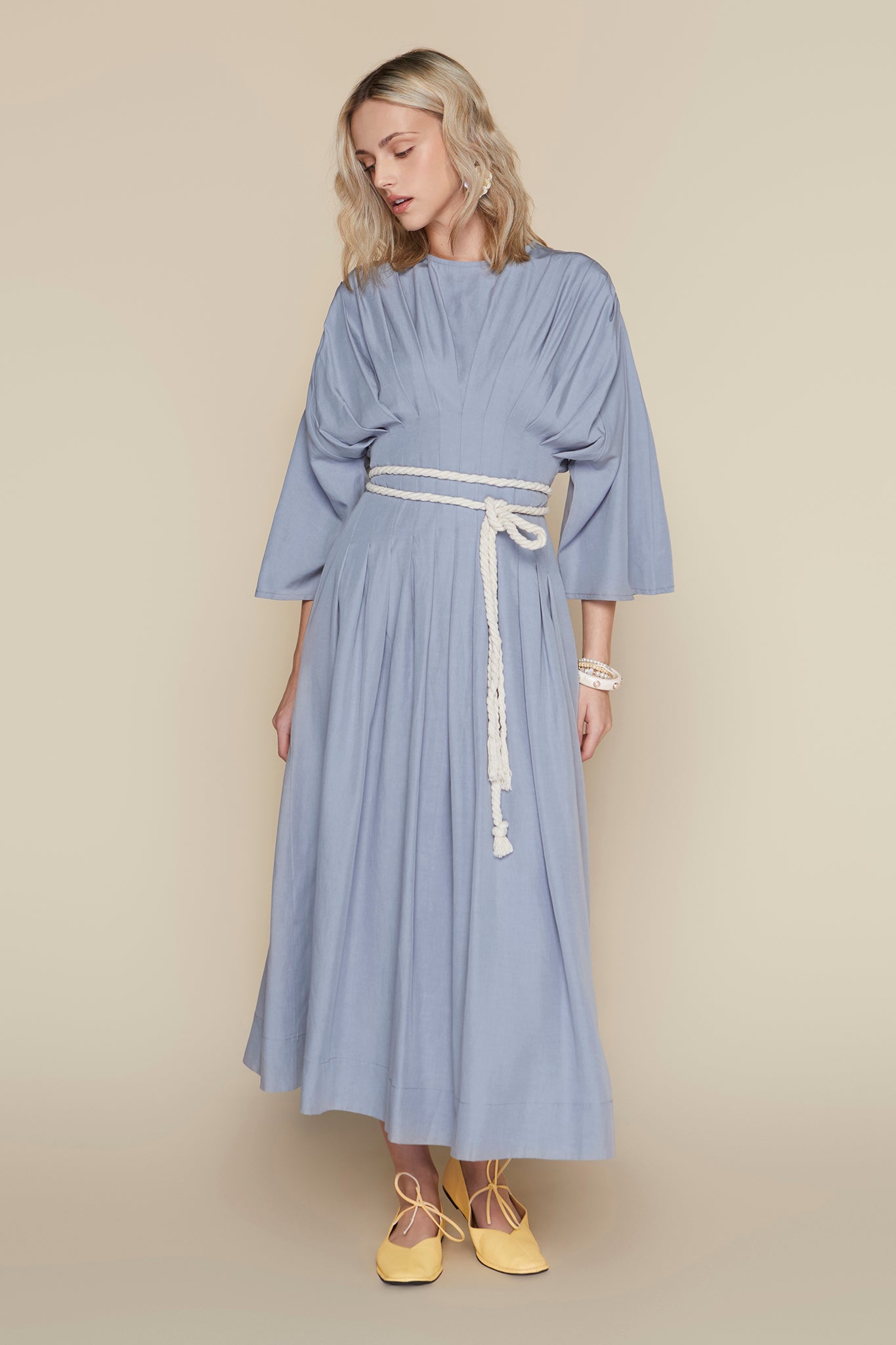 Havana Dress in Dusty Blue