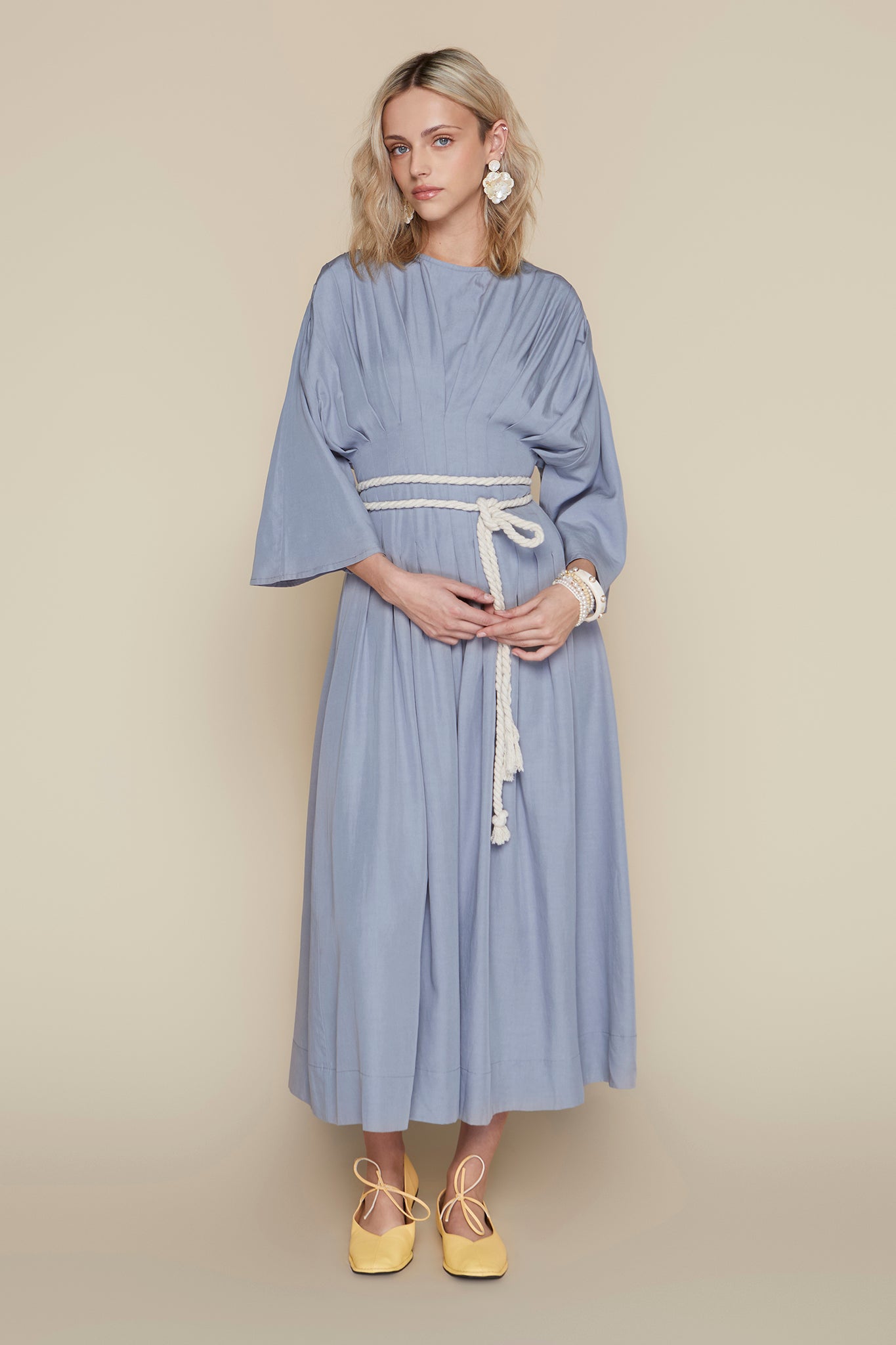 Havana Dress in Dusty Blue Dusty Blue / M Havana Dress in Dusty Blue Dusty Blue / M