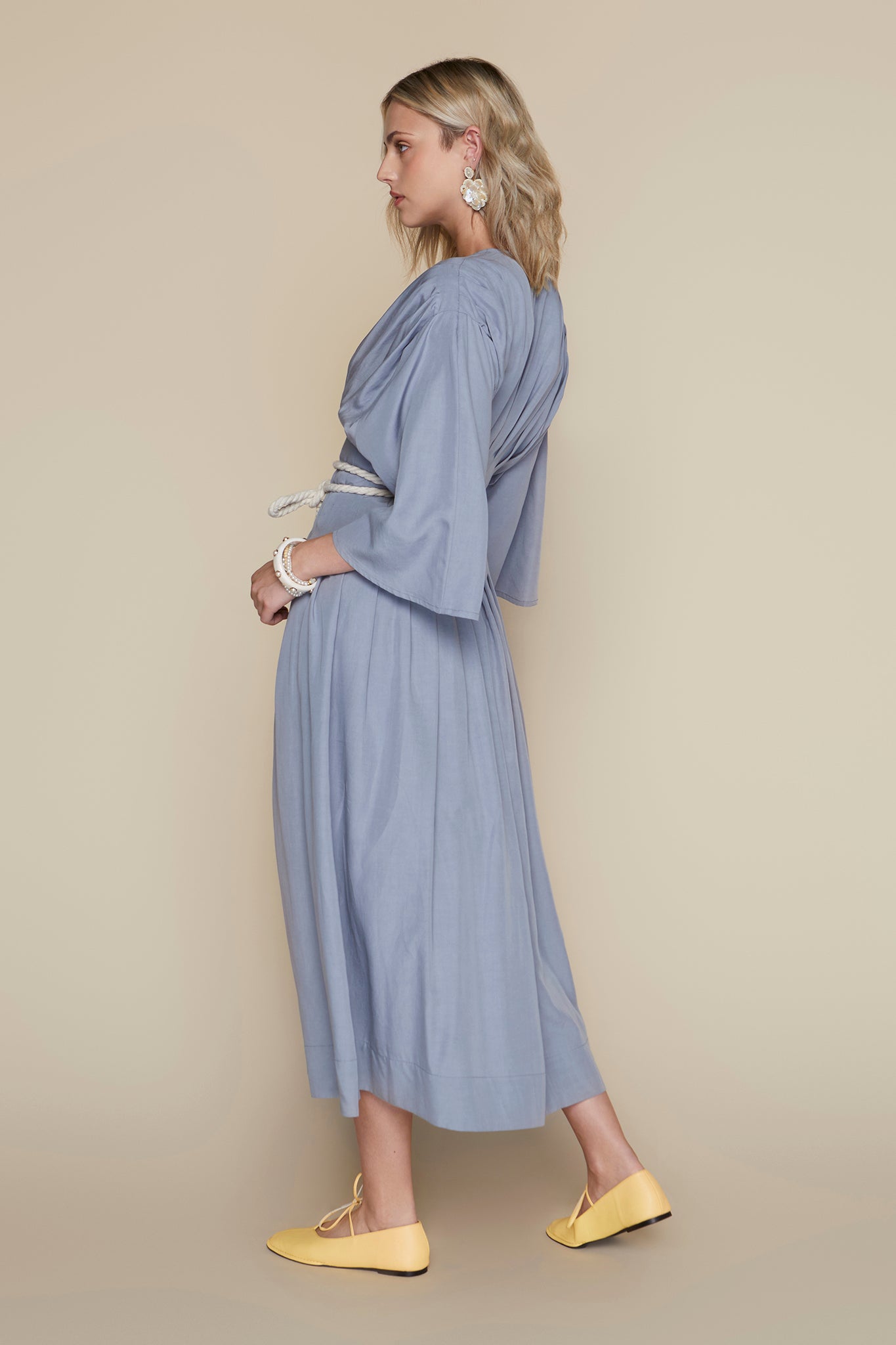 Havana Dress in Dusty Blue