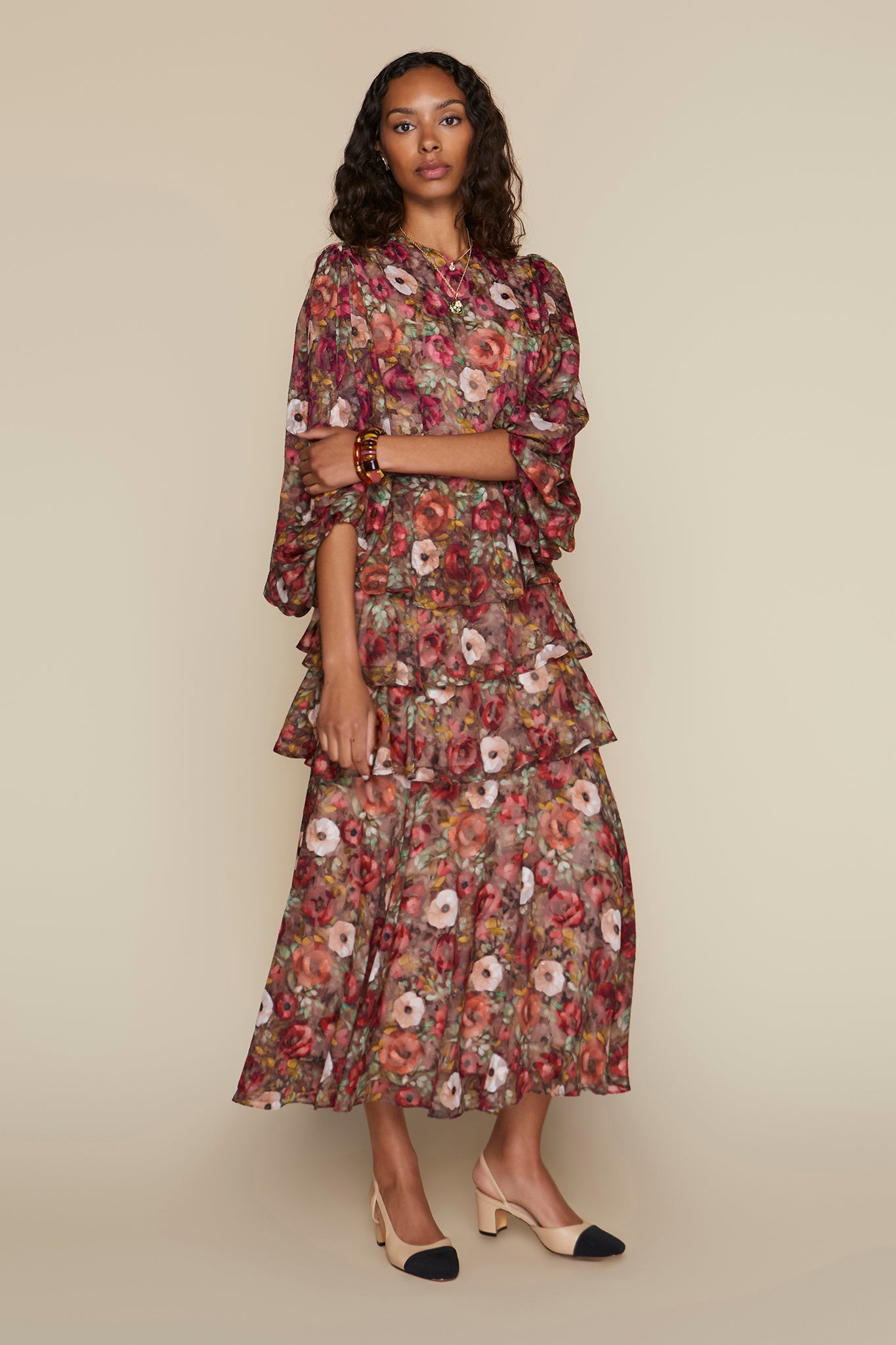 Capri Dress in Berry Bloom