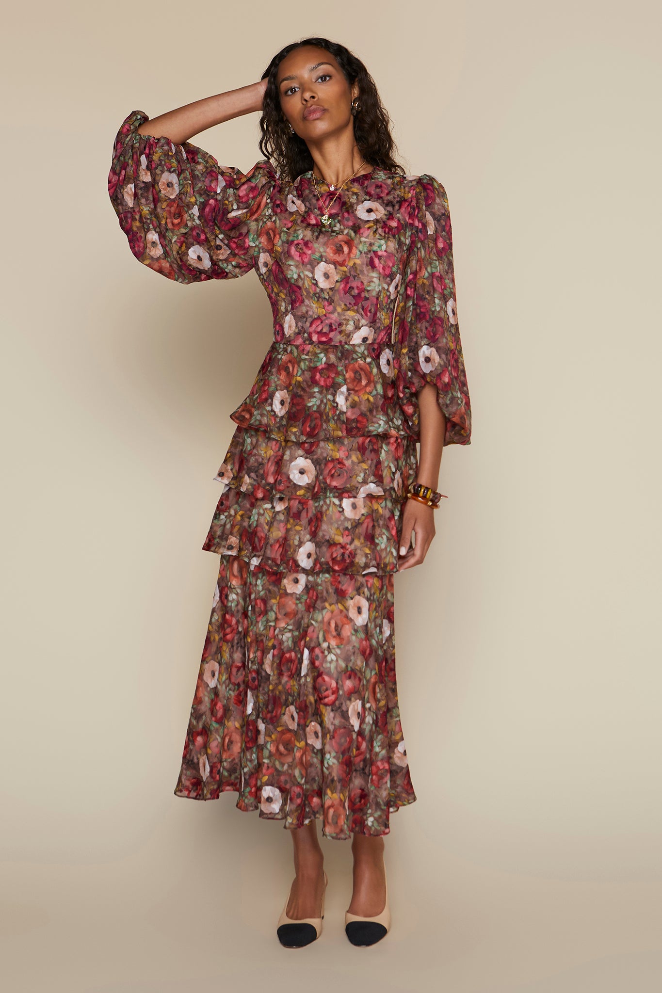 Capri Dress in Berry Bloom