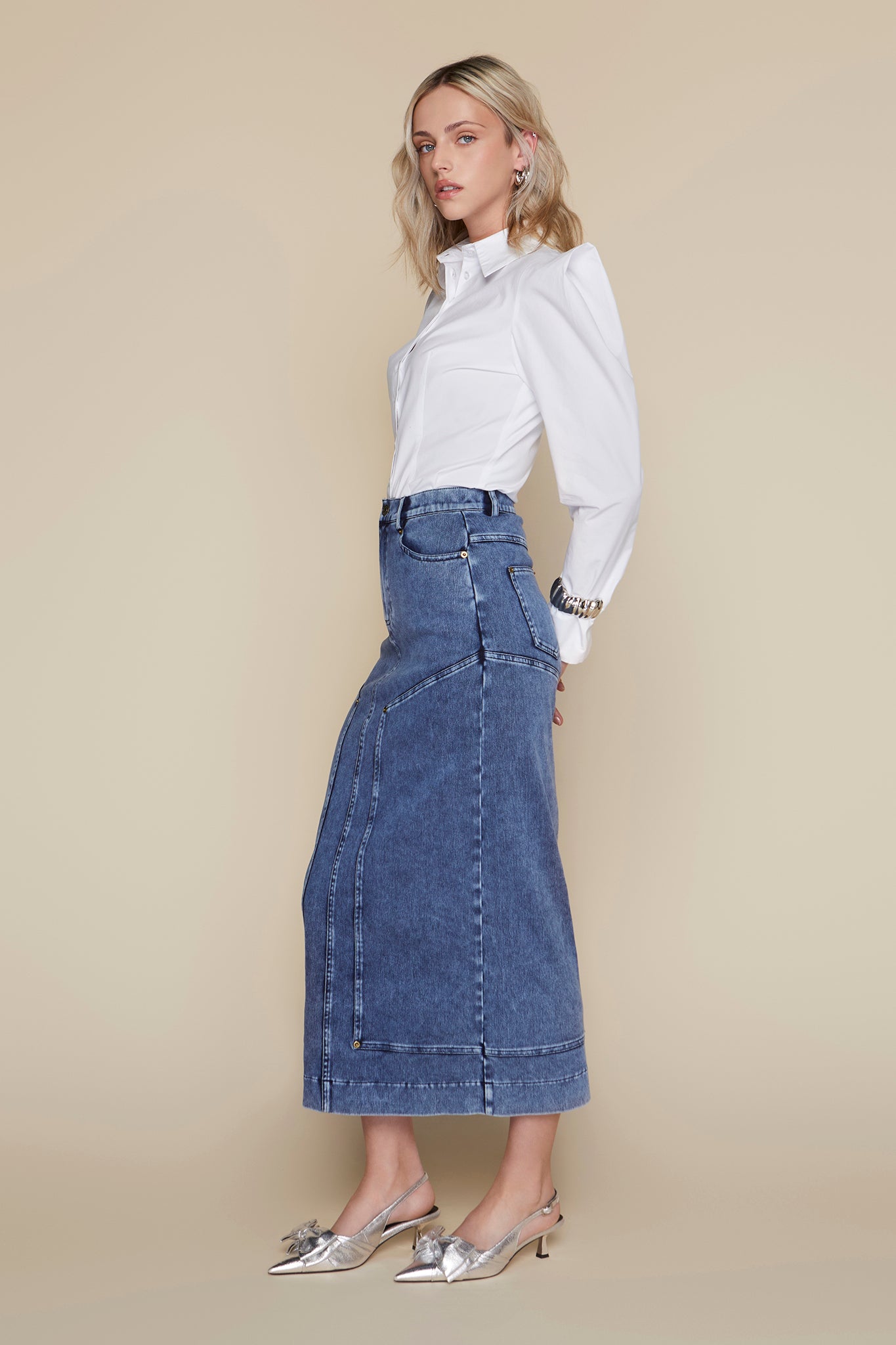 Kama Skirt in Dark Wash Denim