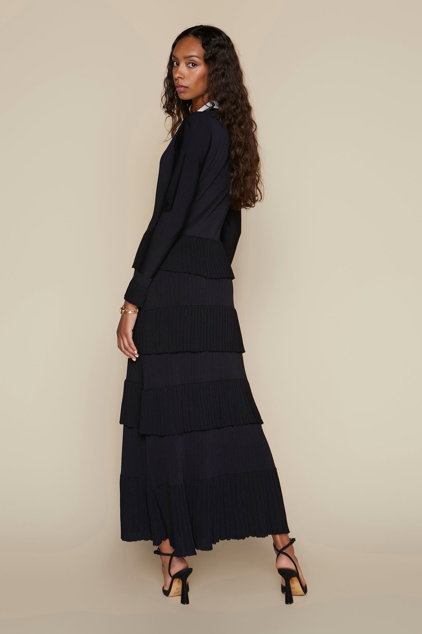 Lena Dress in Black / White