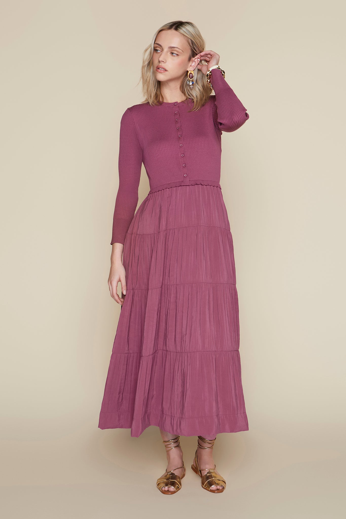 Marmi Dress in Mauve for Women, XXL