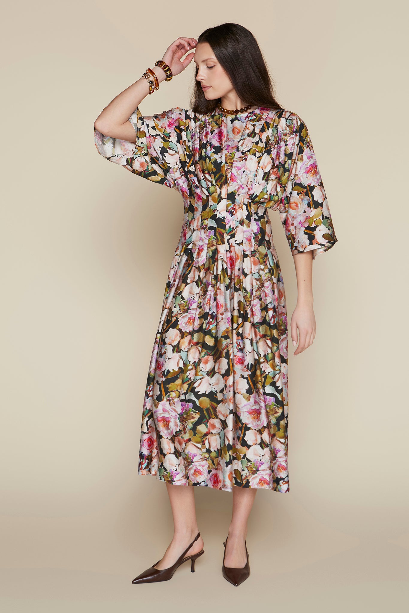 Havana Dress in Watercolor Rose