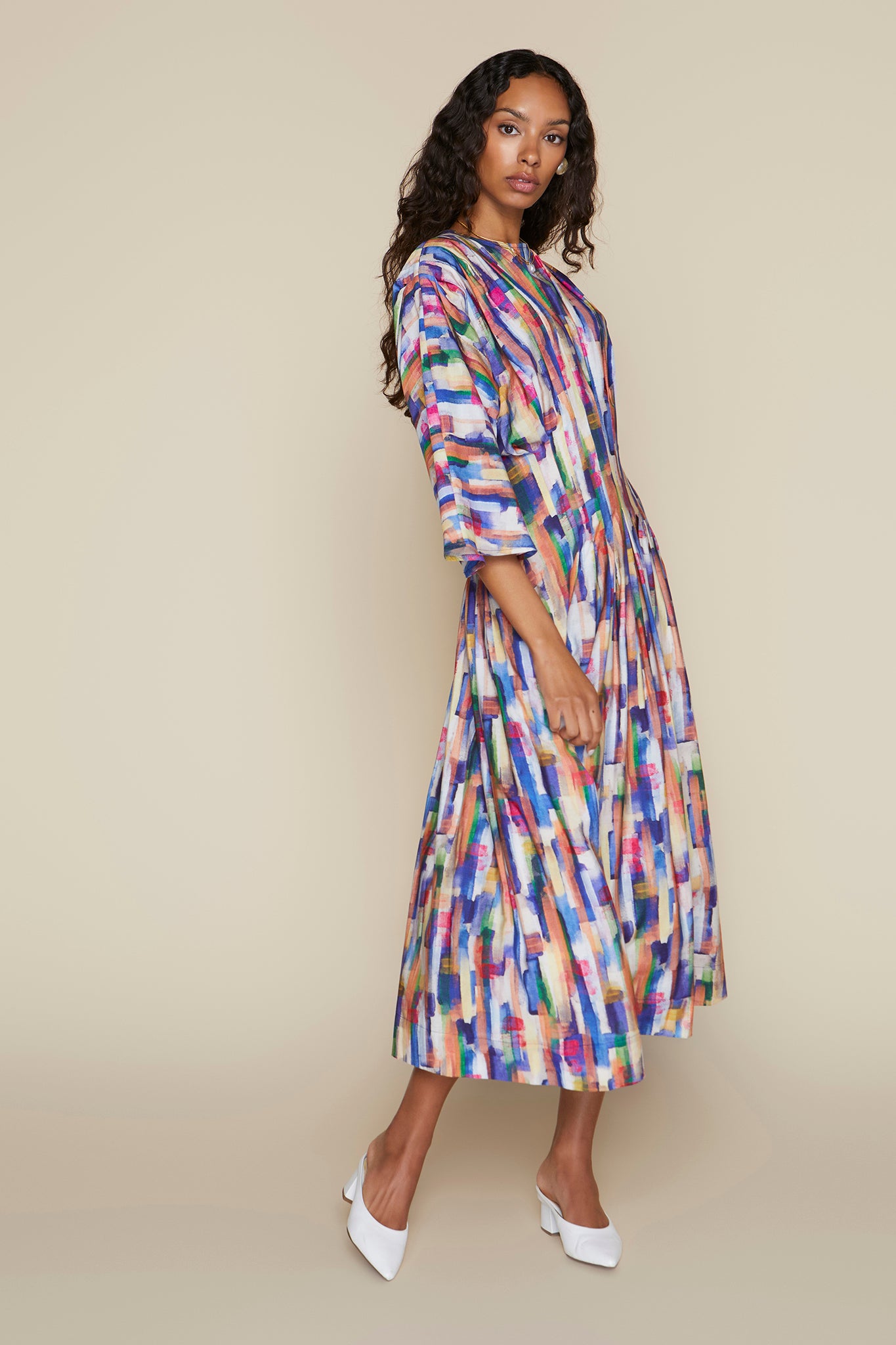 Havana Dress in Watercolor Stroke