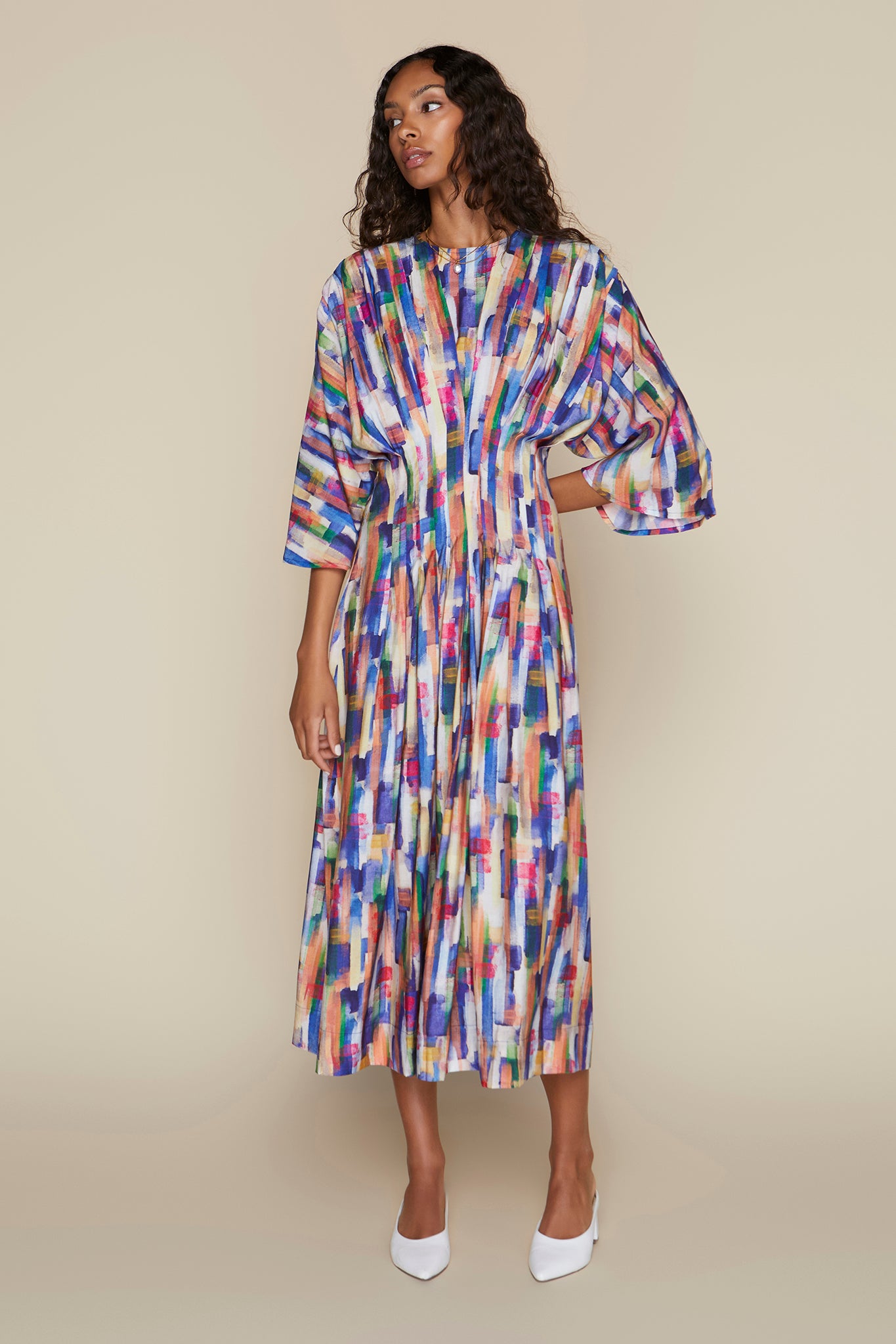 Havana Dress in Watercolor Stroke