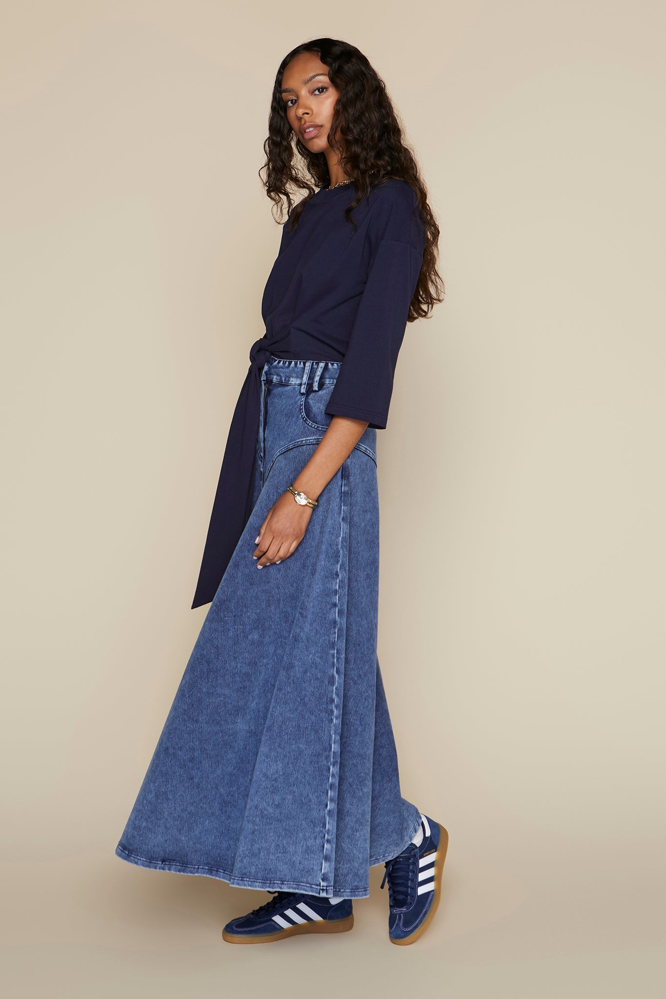 Alila Skirt in Dark Wash Denim
