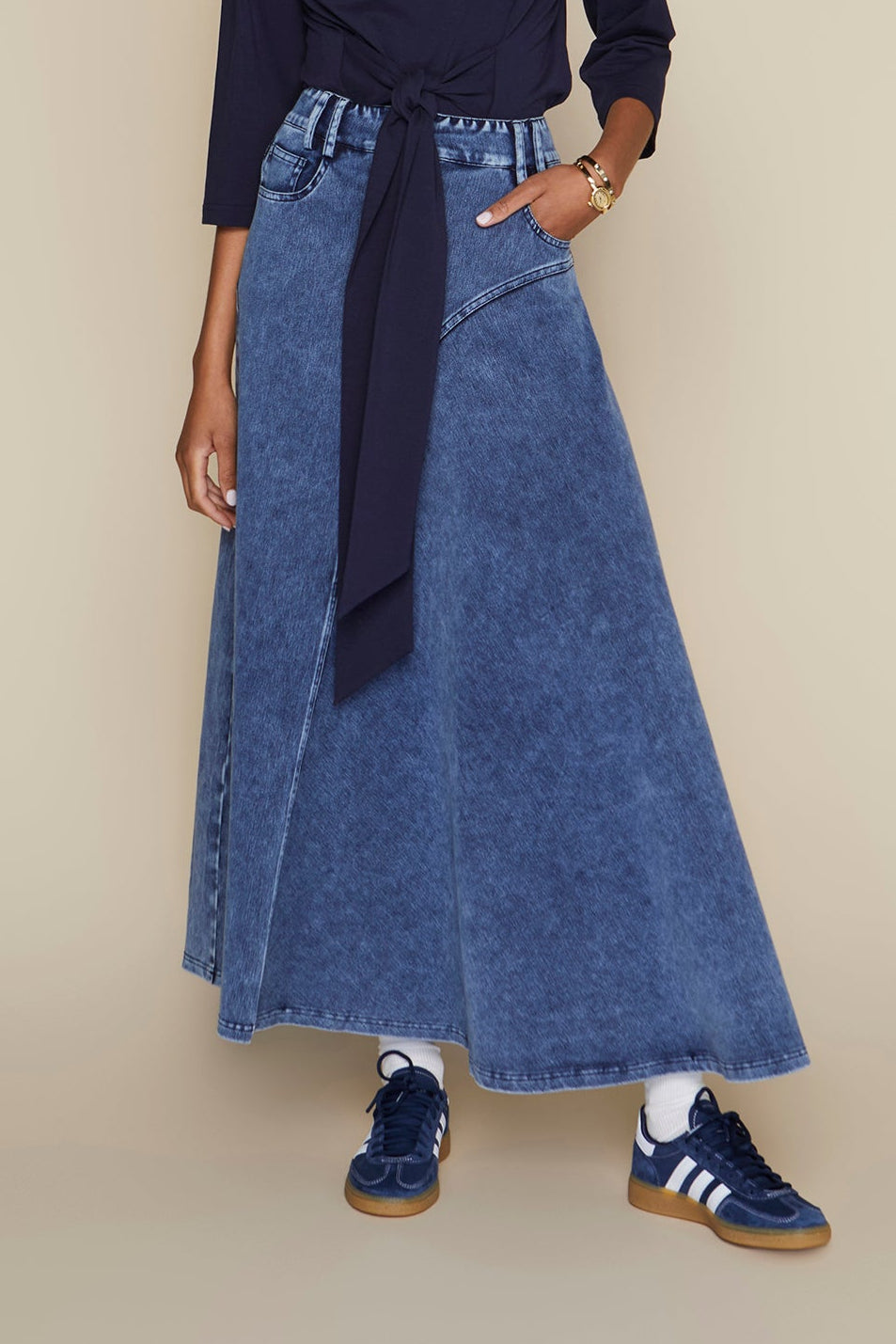 Alila Skirt in Dark Wash Denim
