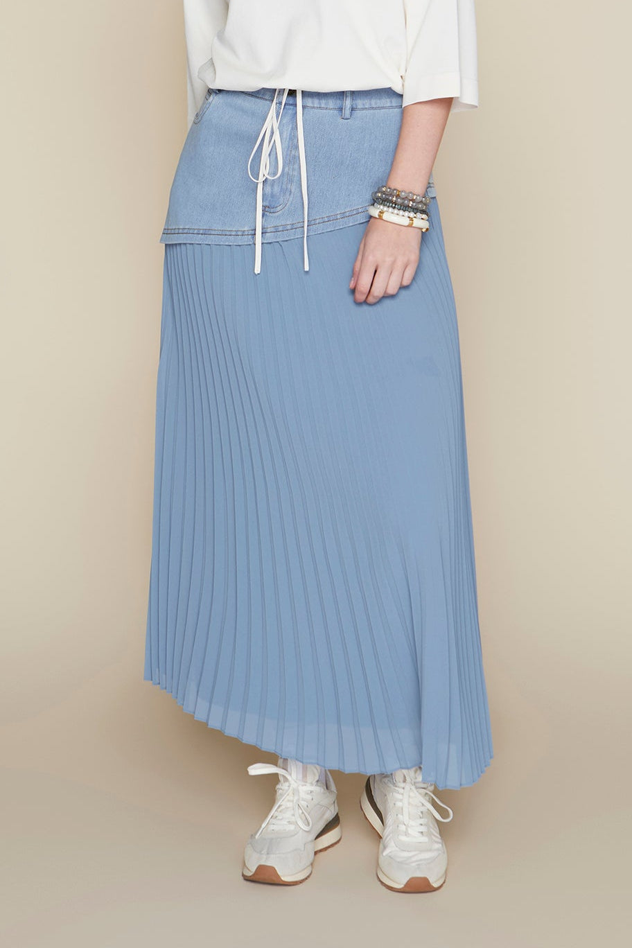 Mersey Skirt in Stone Wash Denim