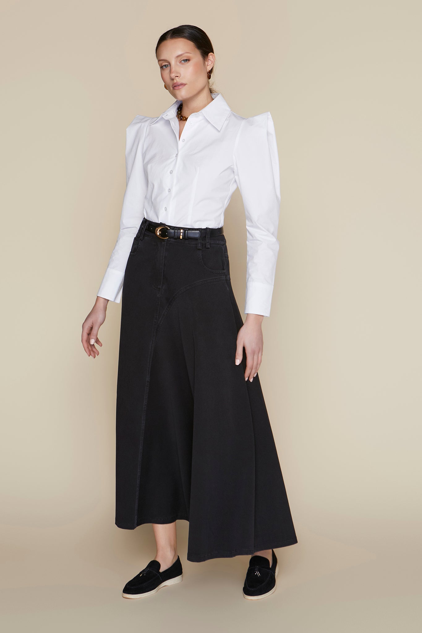 Alila Skirt in Black Denim
