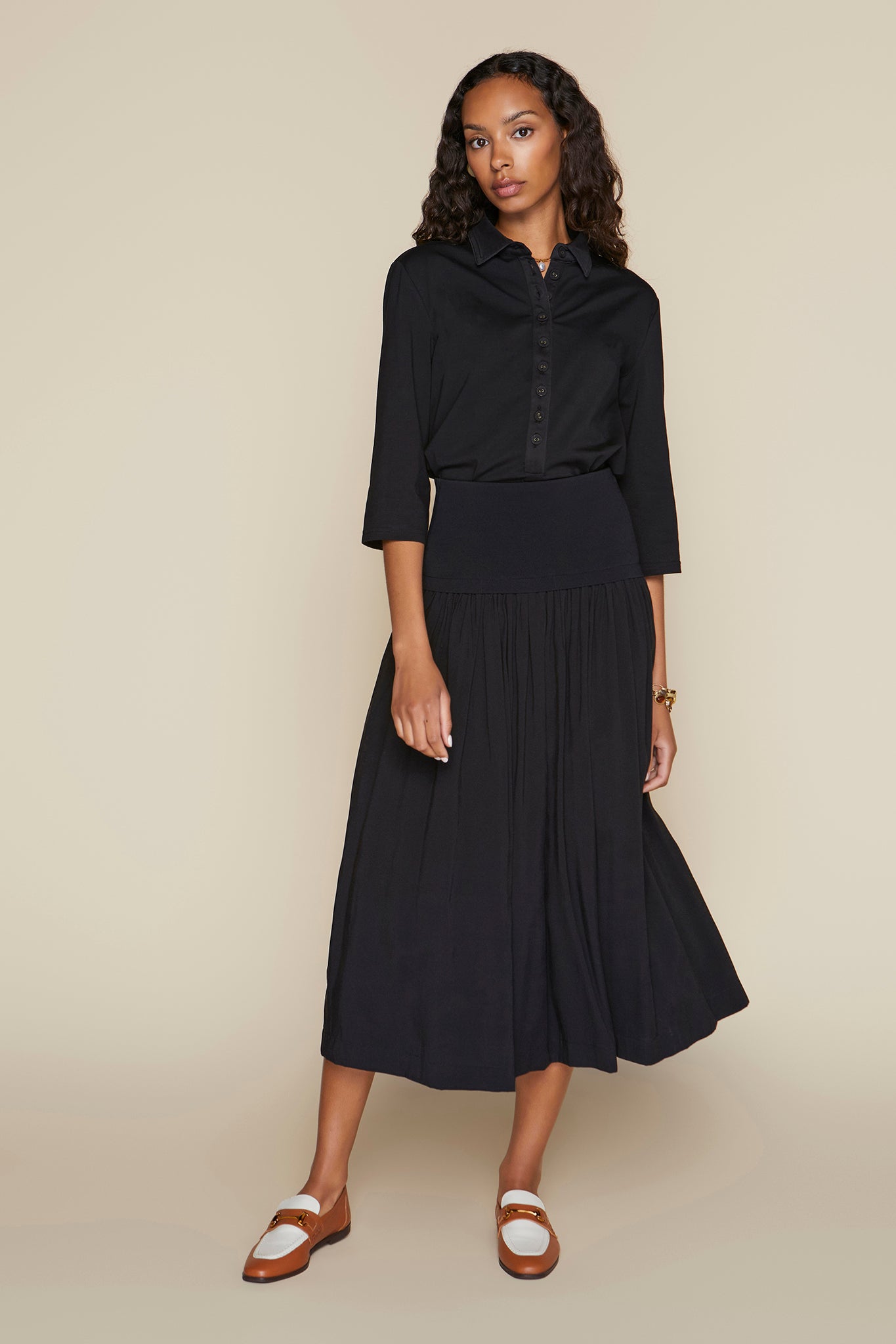 Maxi Volta Skirt in Black
