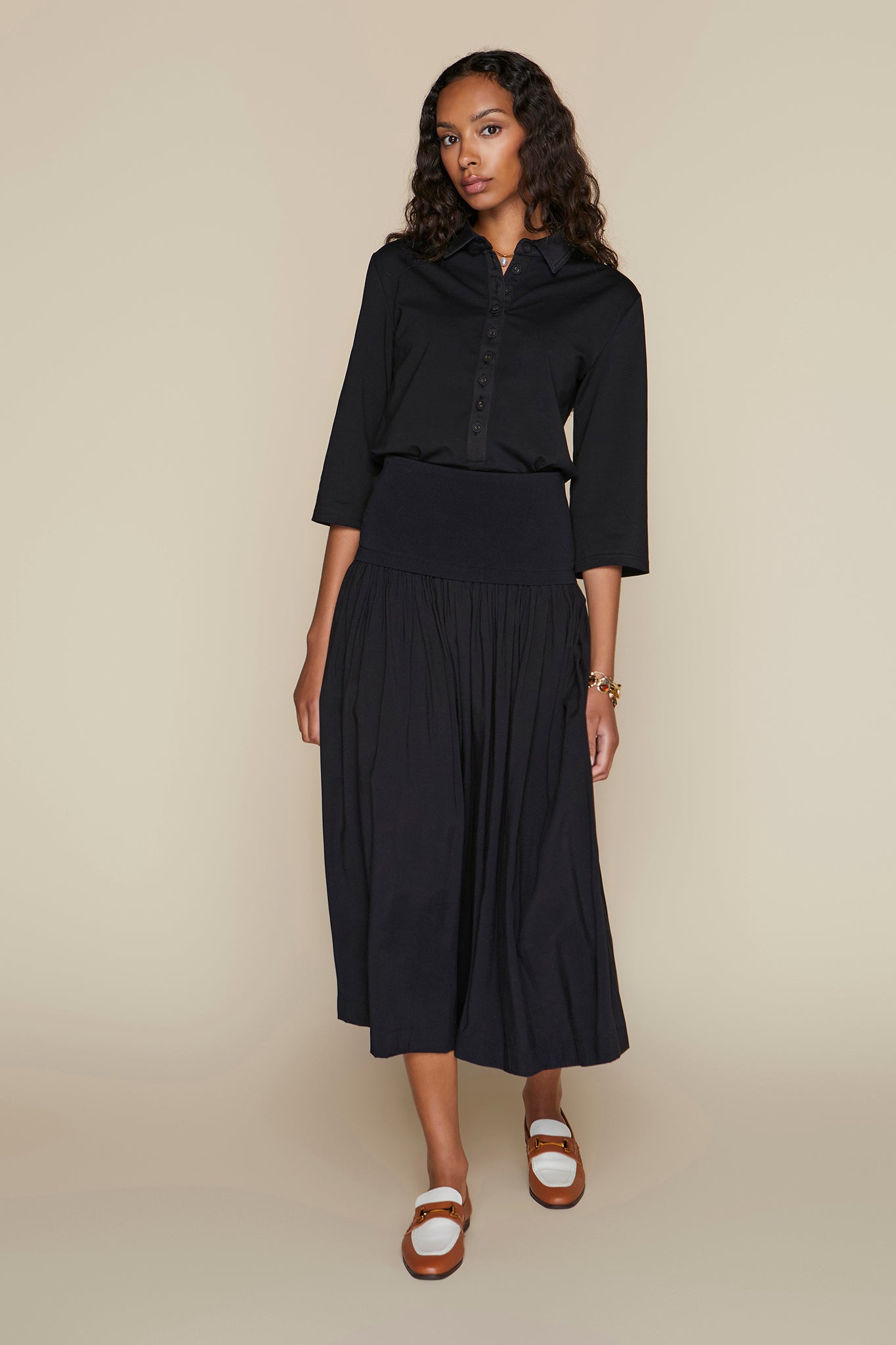 Maxi Volta Skirt in Black