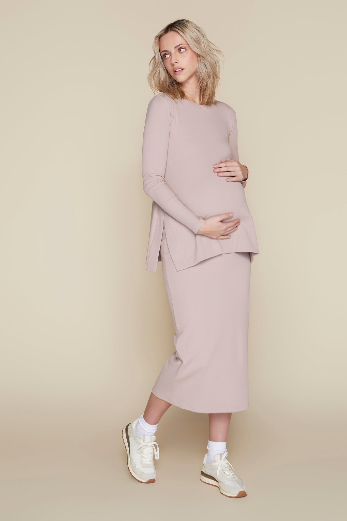 Ventt Maternity Top in Blush