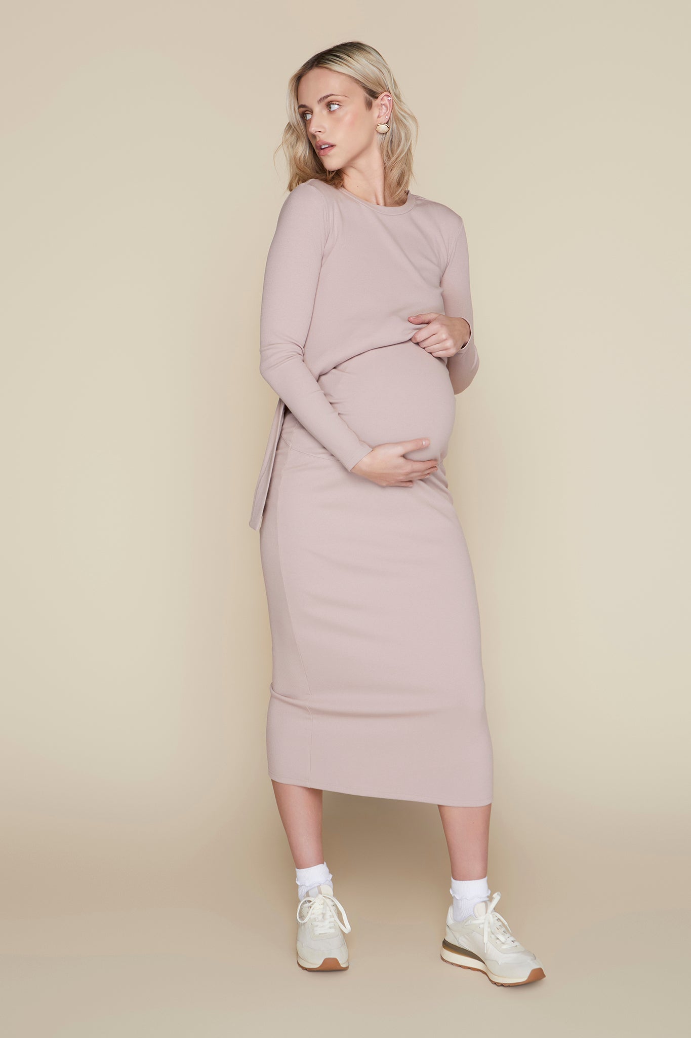 Sapphire Maternity Skirt in Blush