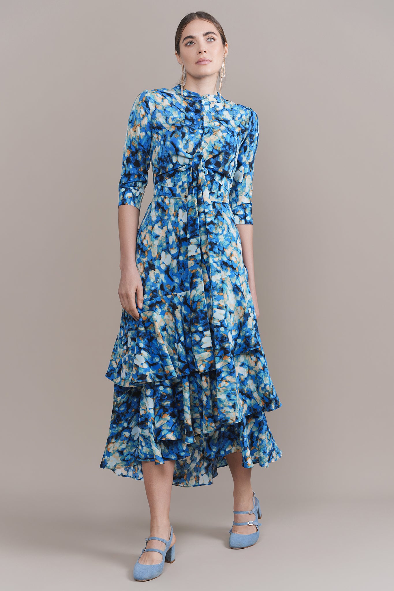 Livia Dress in Blue Mix