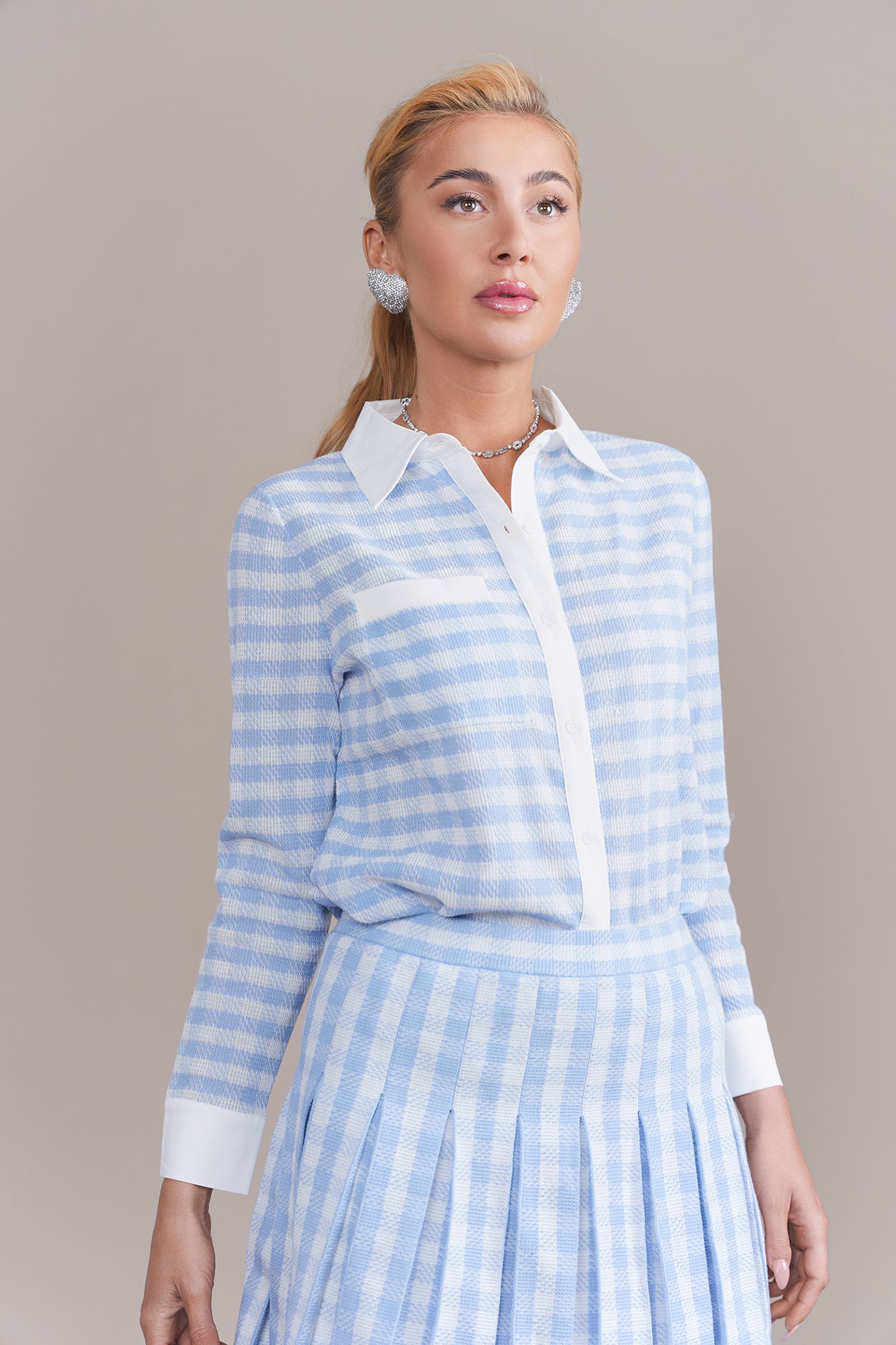 Riviera Blouse in Blue/White