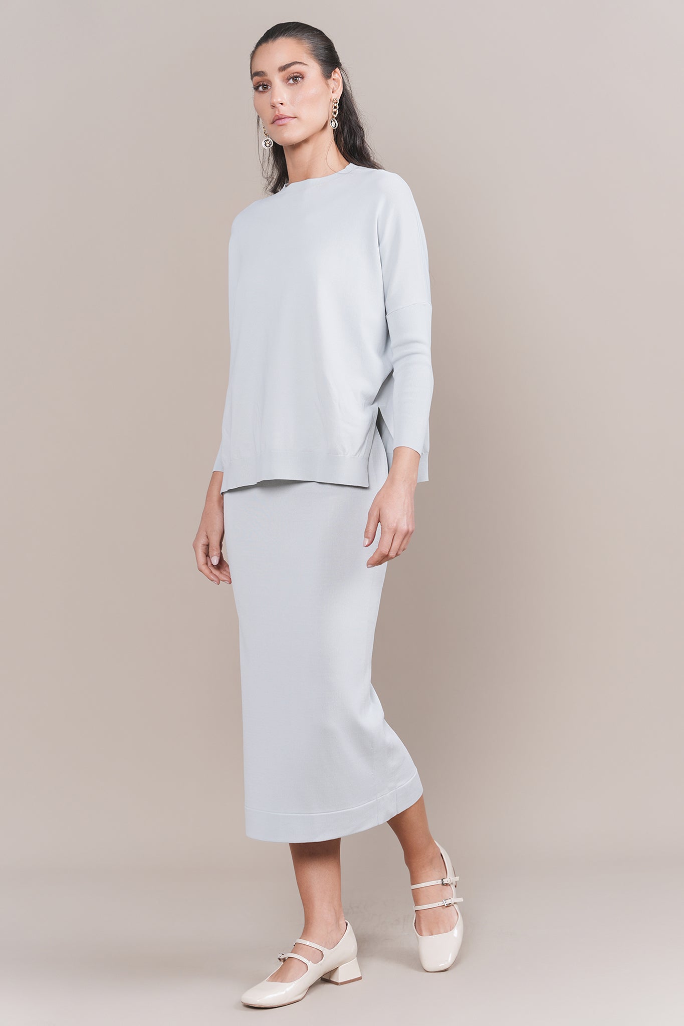 Montia Top in Aqua