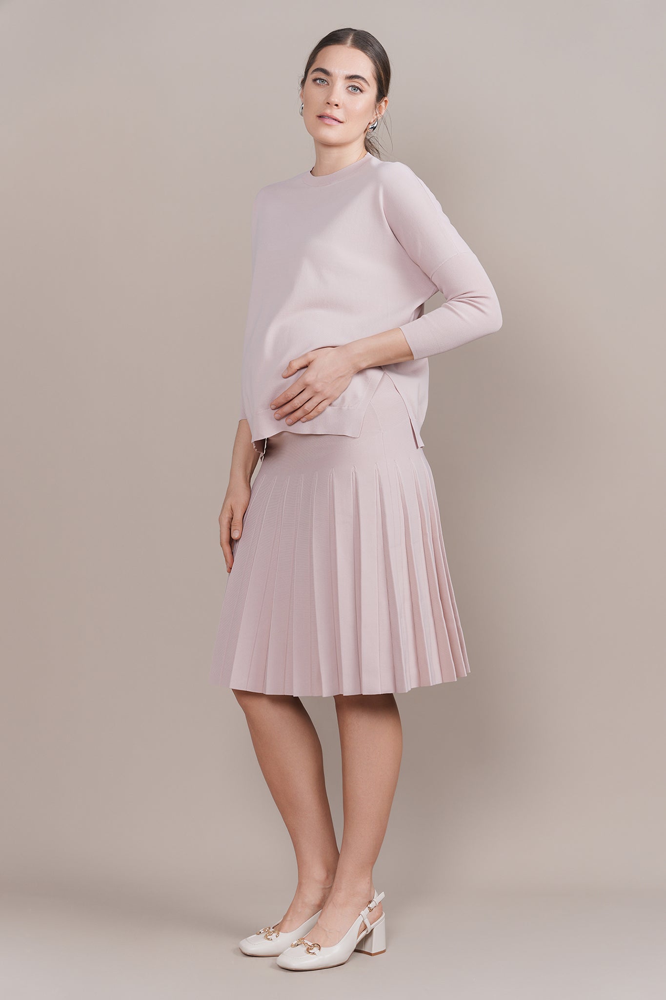 Maternity Infinity Skirt in Peony