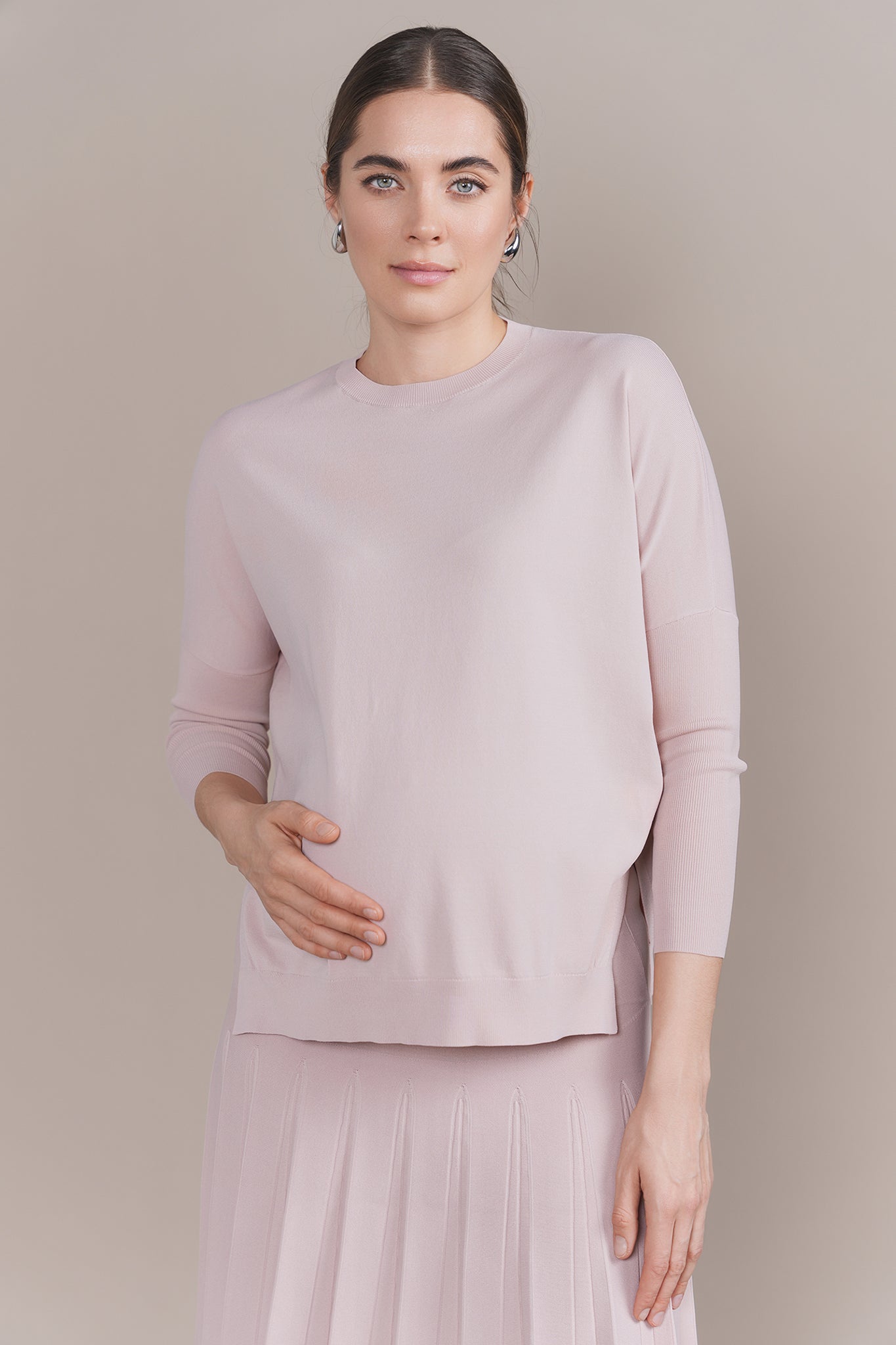Maternity Infinity Skirt in Peony