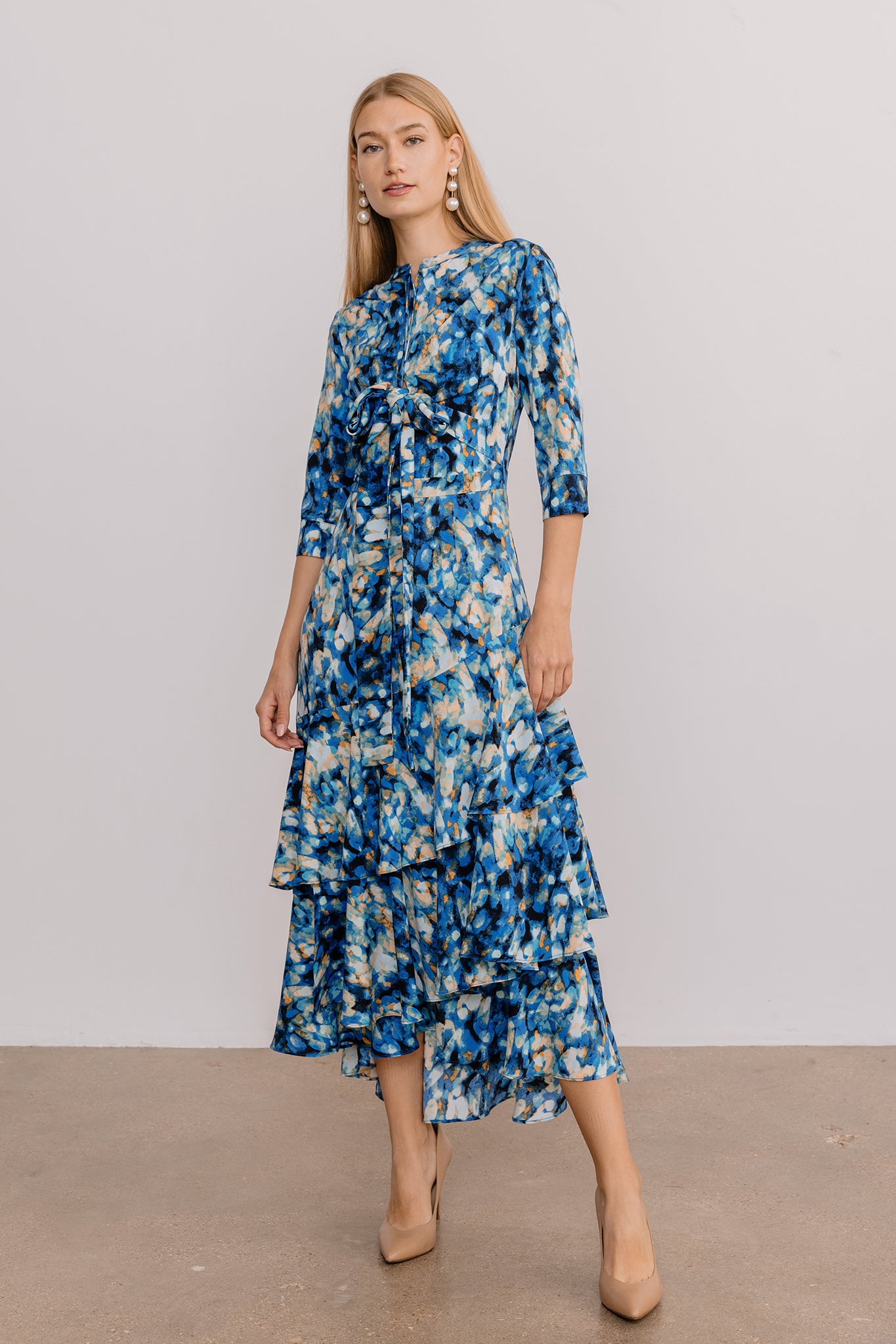 Livia Dress in Blue Mix