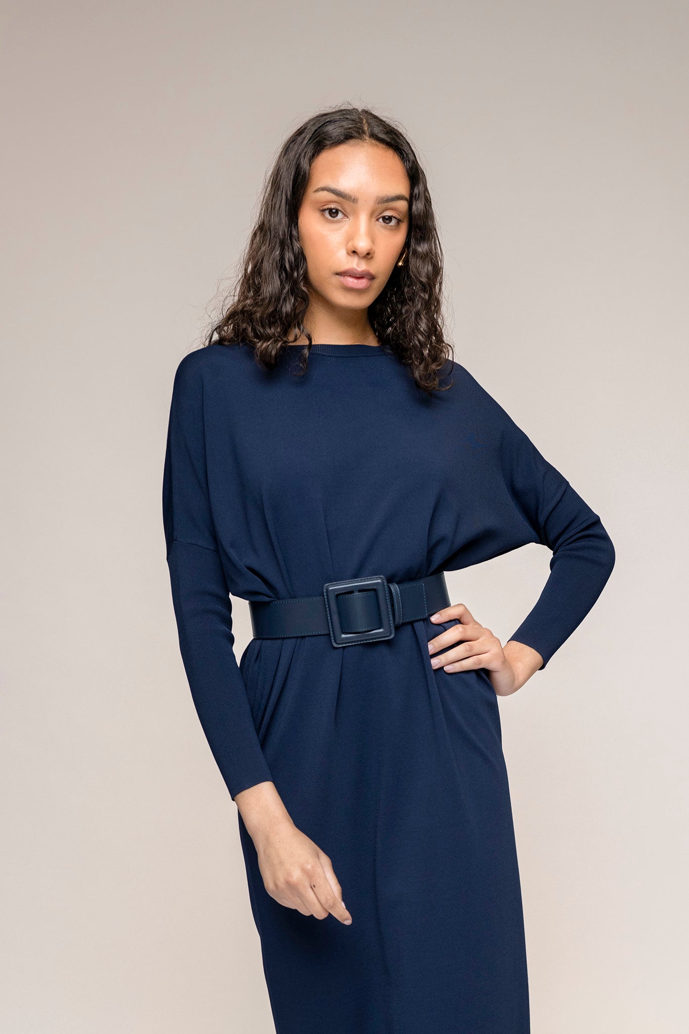 Perilla Dress in Midnight Navy