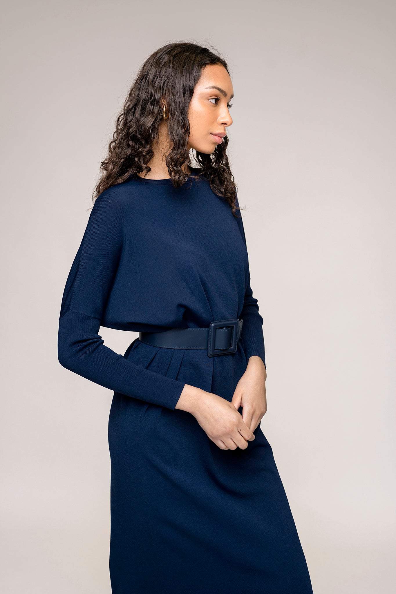 Perilla Dress in Midnight Navy