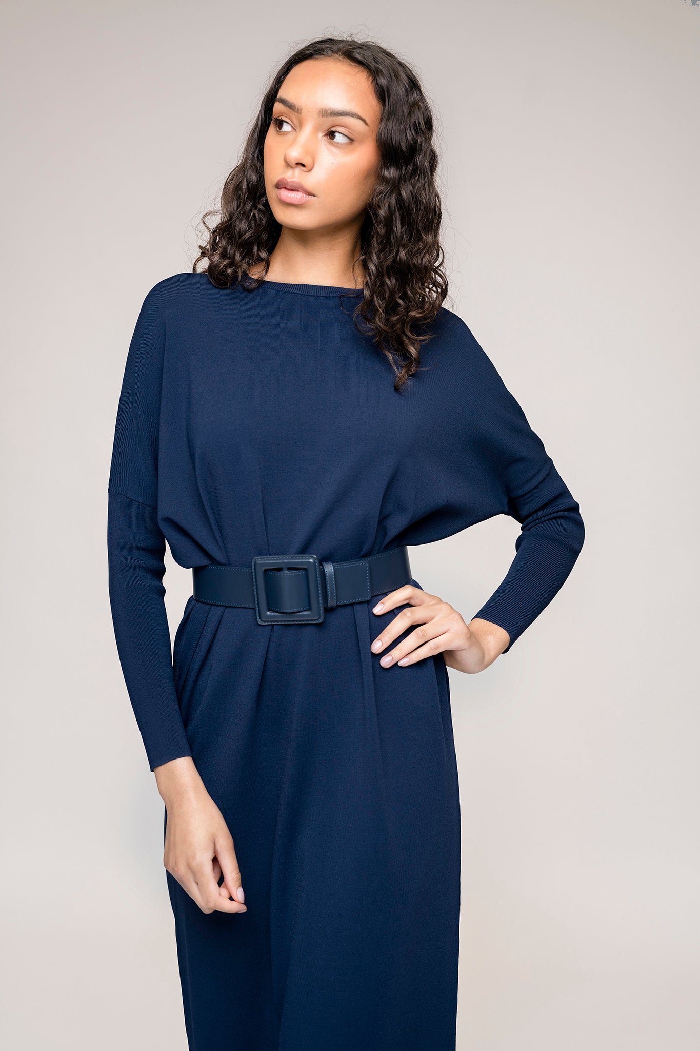Perilla Dress in Midnight Navy