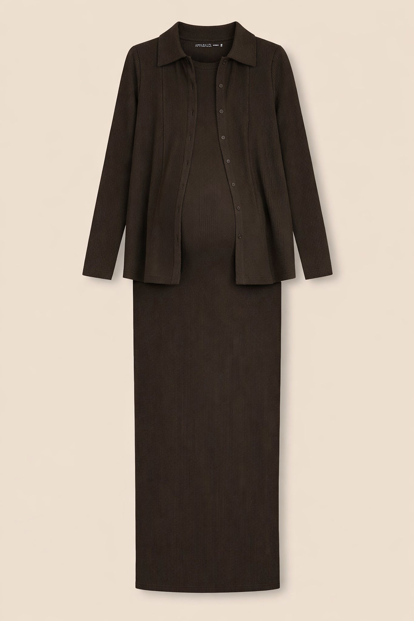 Pierre Maternity Dress in Rustic Brown