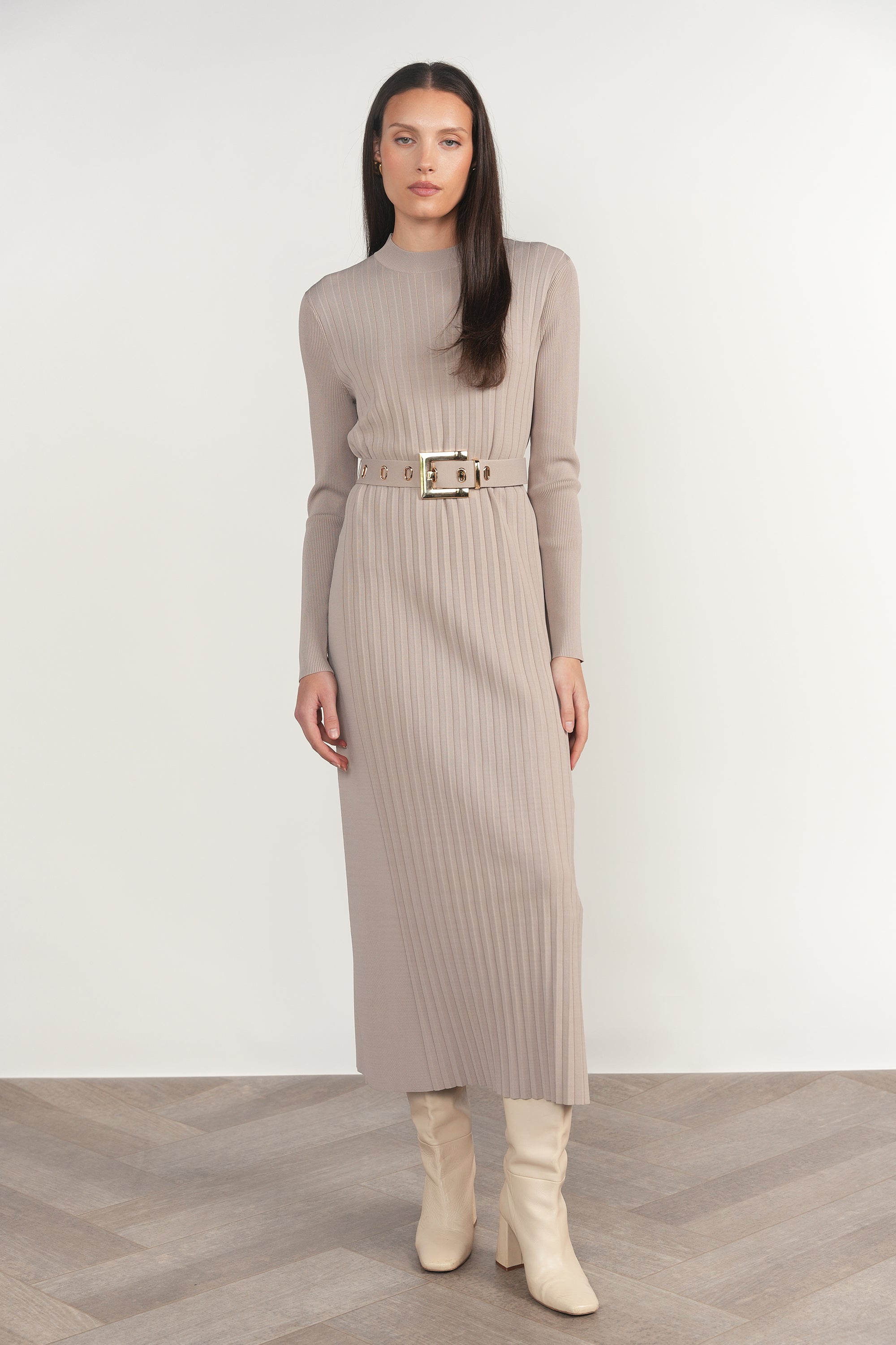 Brenta Dress in Bone