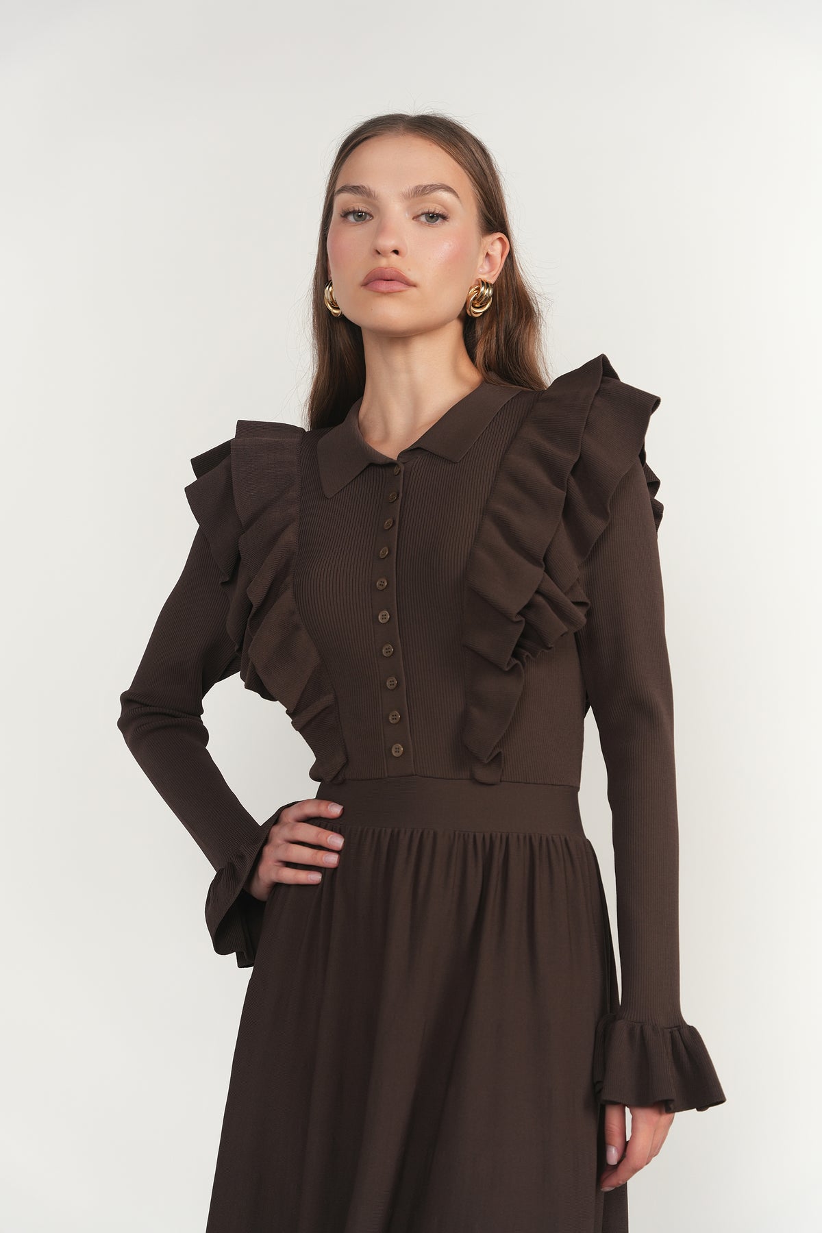 Vienne Dress in Fudge