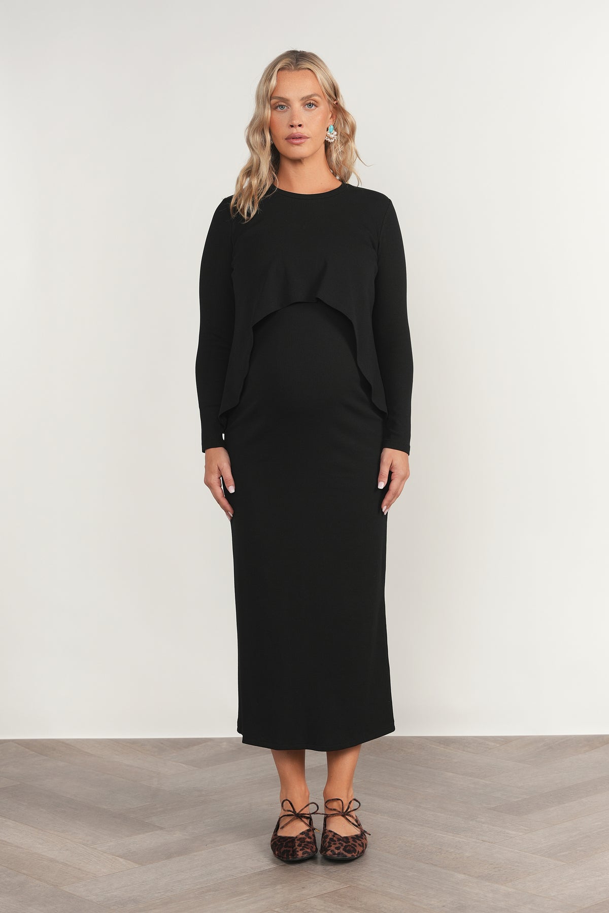 Sanaga Maternity Dress in Black Black / XL