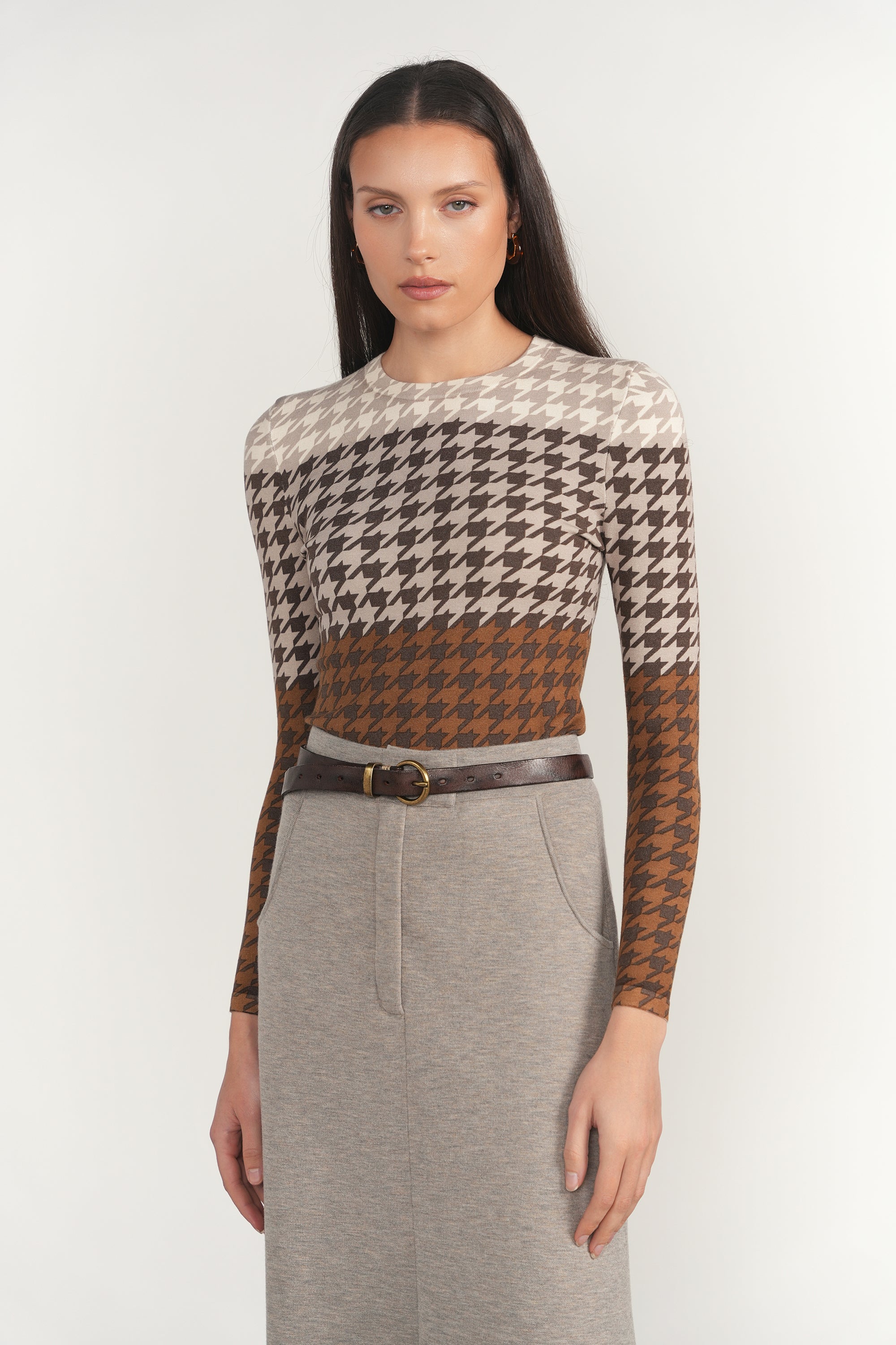Seine Skirt in Greige Marl