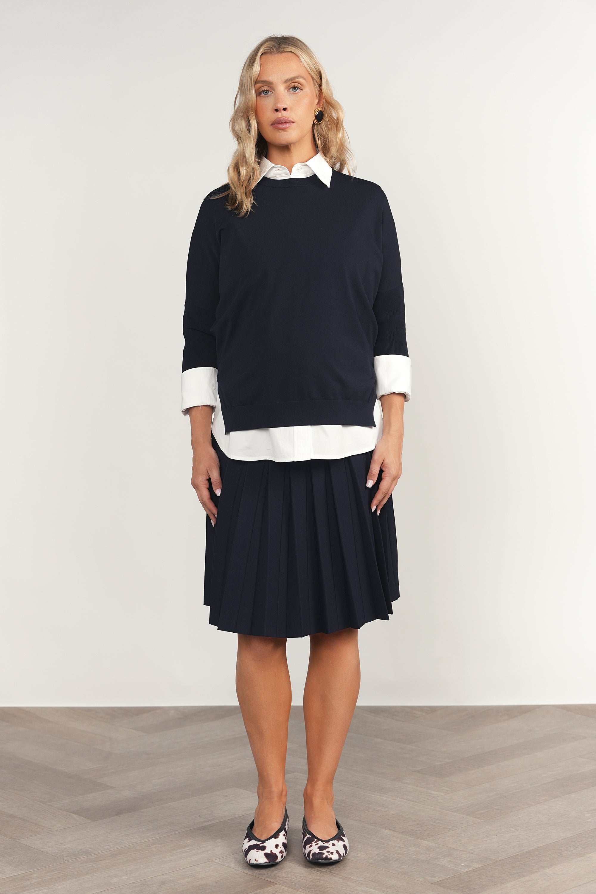 Montia Top in Deep Indigo Navy