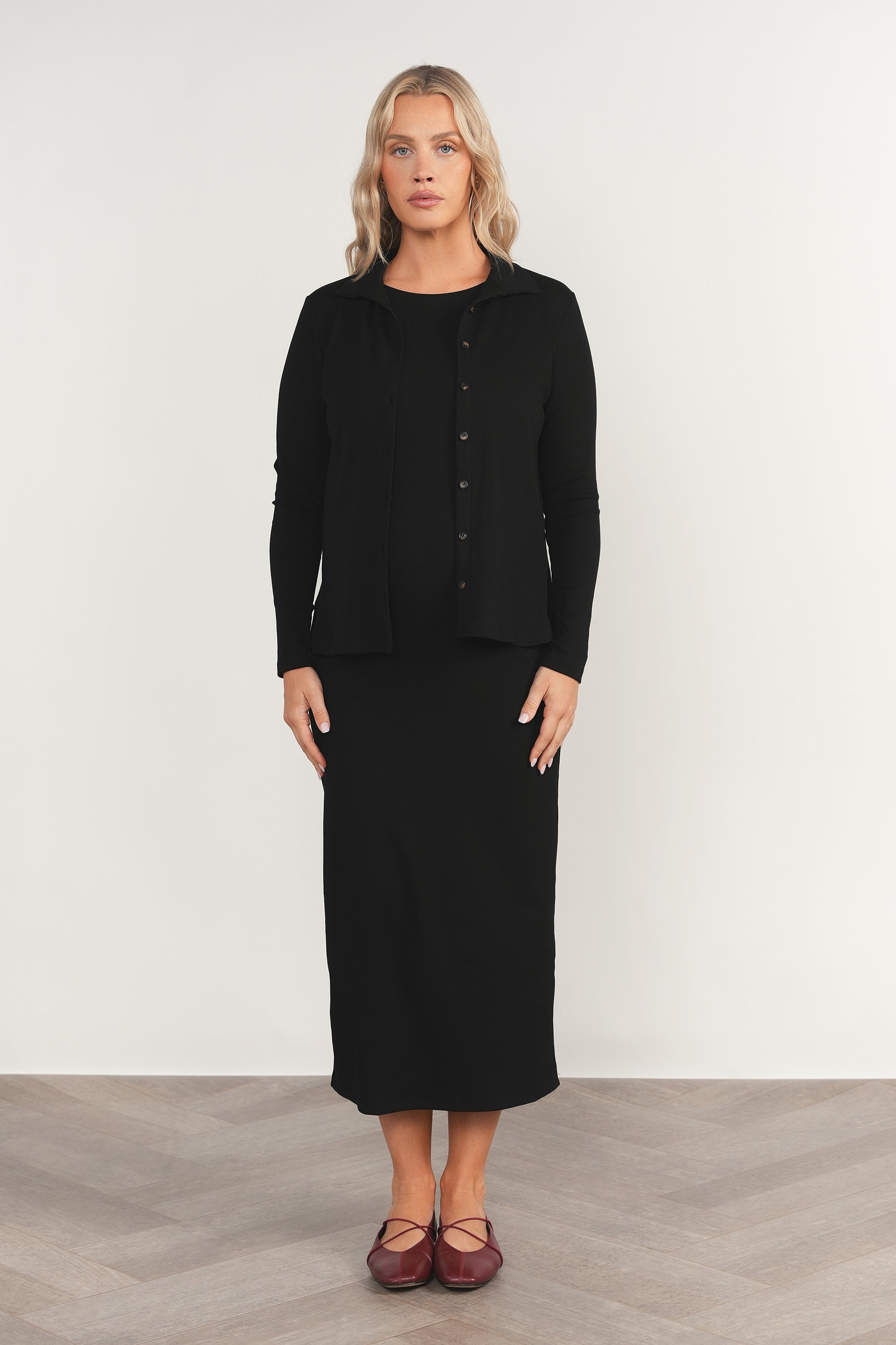 Pierre Maternity Dress in Black