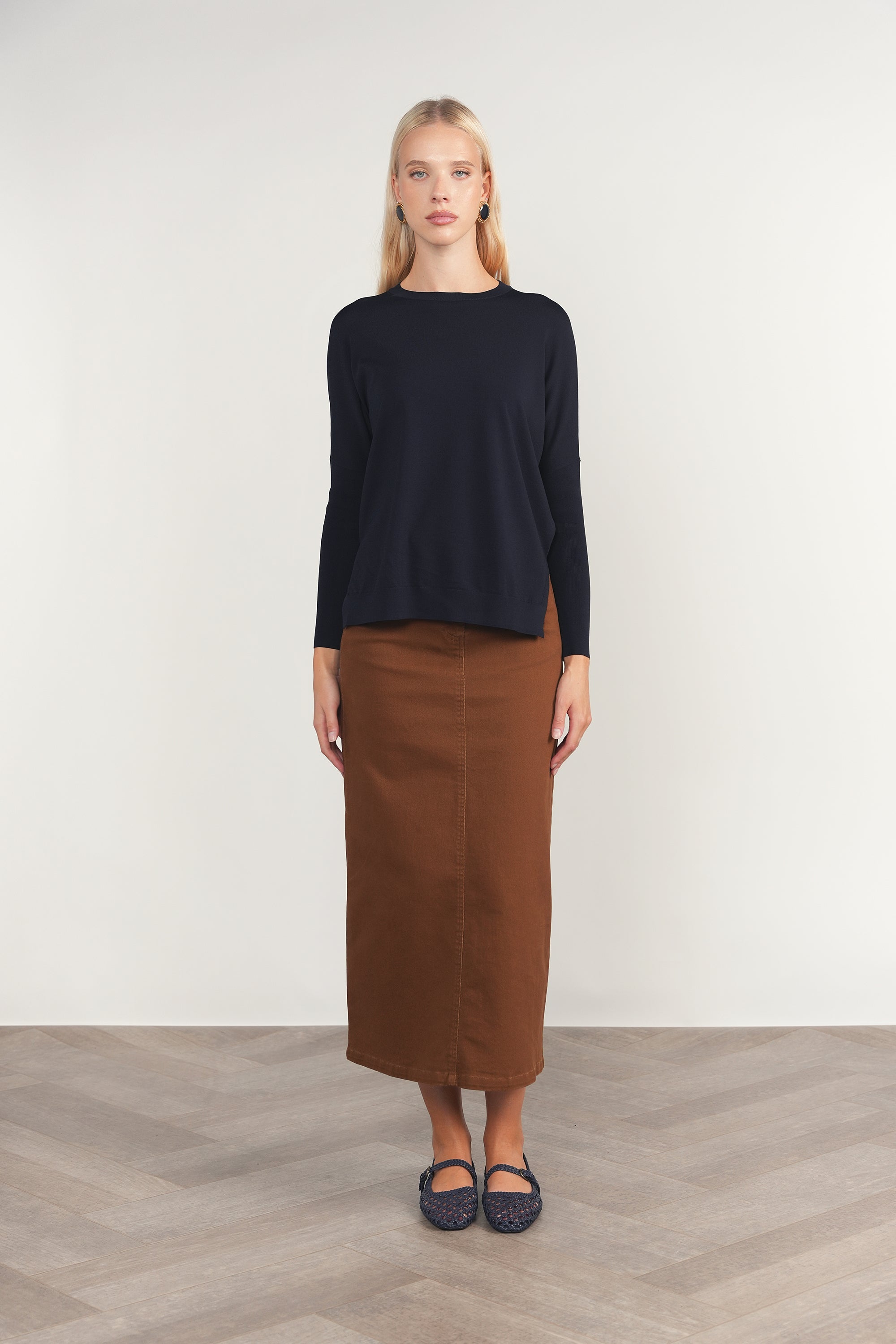Montia Top in Deep Indigo Navy